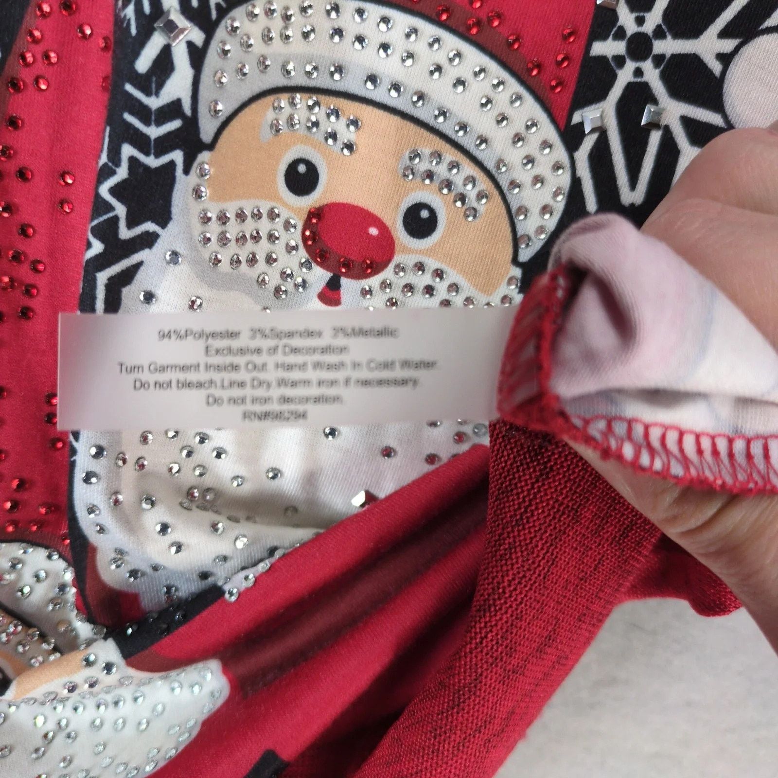 Other Onque Casual Santa Gnomes Holiday Shirt Top Embellished XL Size XL / US 12-14 / IT 48-50 - 7 Thumbnail