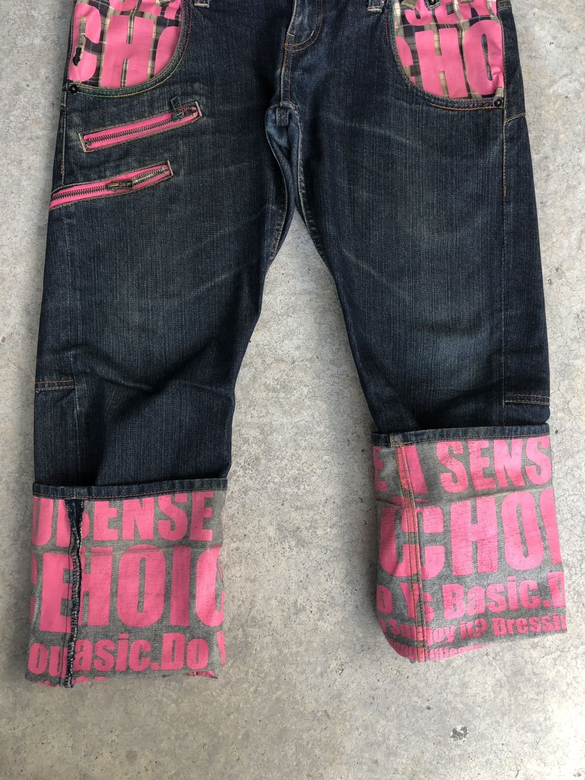 Hysteric Glamour Dominate Handcrafted Double Waist Distressed Jeans Size US 33 - 14 Thumbnail