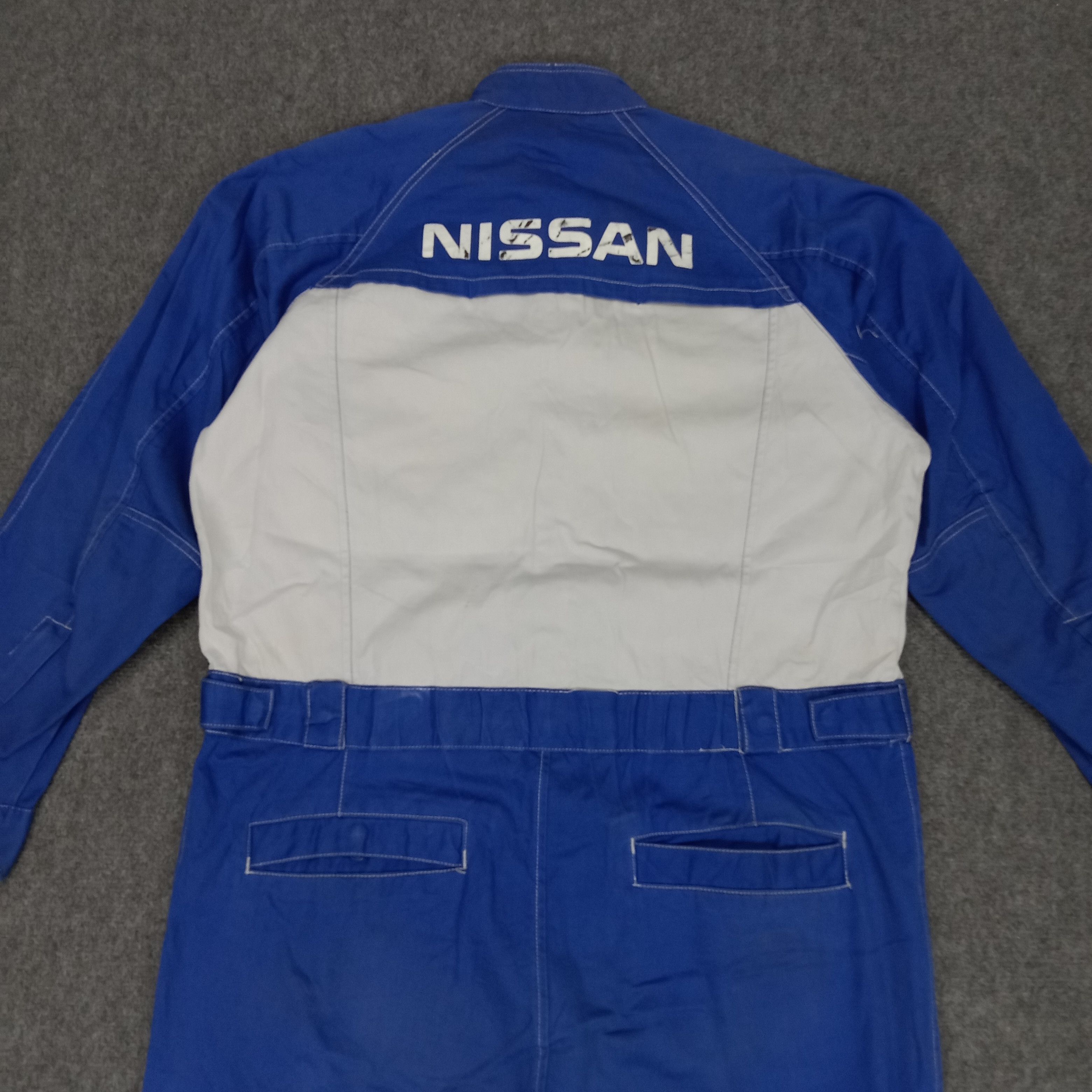 Vintage Nissan Japanese Racing Team Uniform Coverall Jacket Size US XL / EU 56 / 4 - 2 Thumbnail