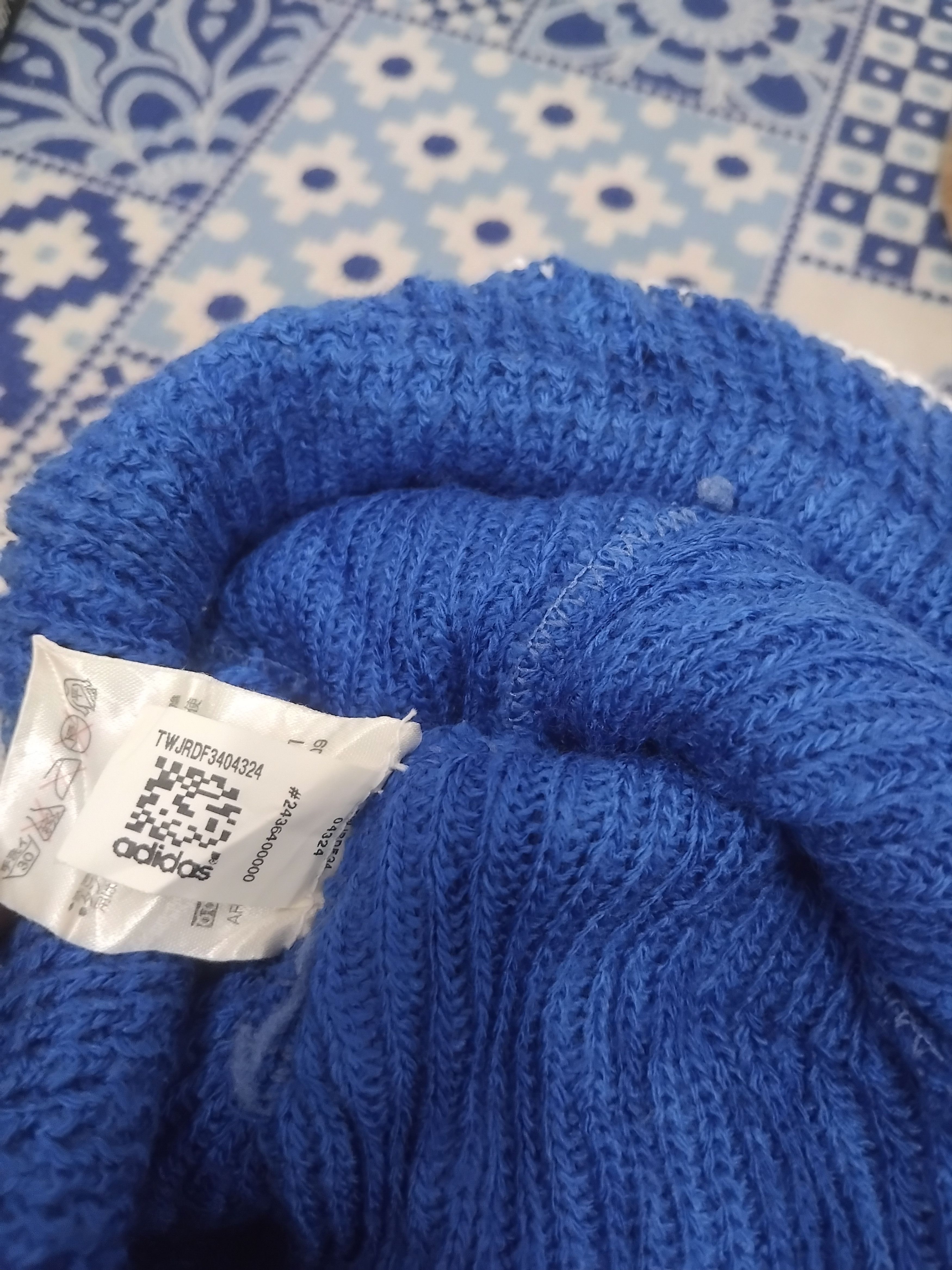 Adidas Adidas stripe blue colour short beanie Size ONE SIZE - 4 Thumbnail