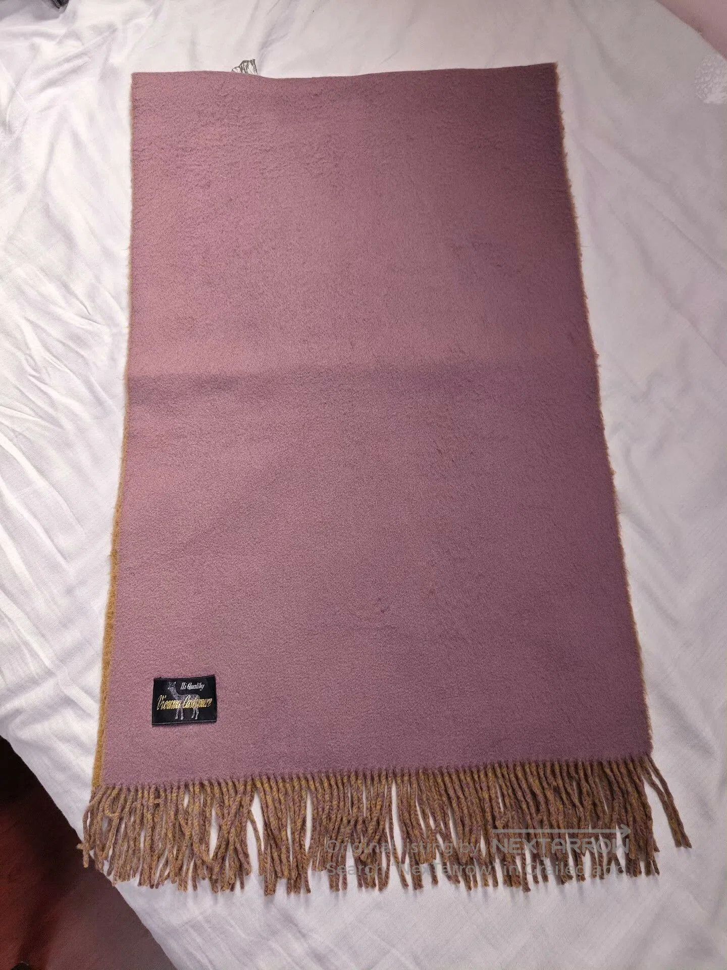 Japanese Brand Vicuna Cashmere Blend Scarf. Size ONE SIZE - 3 Thumbnail