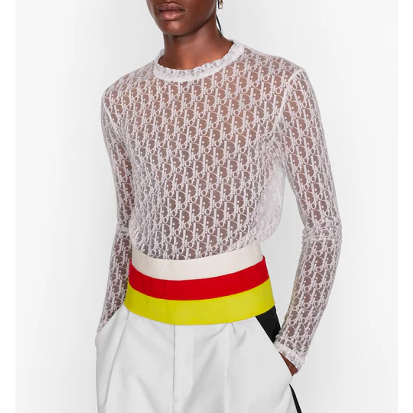 Dior Dior Oblique Sheer Transparent See Through Long Sleeve Size US XL / EU 56 / 4 - 1 Thumbnail
