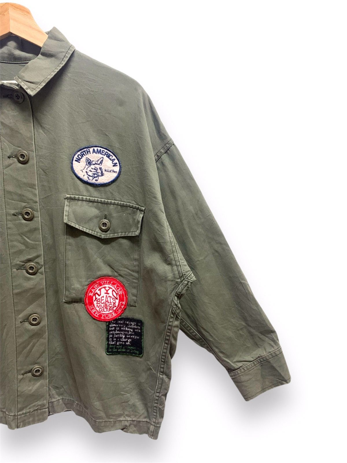 Japanese Brand MOUSSY Jacket Green Army Patches Size US XL / EU 56 / 4 - 4 Thumbnail