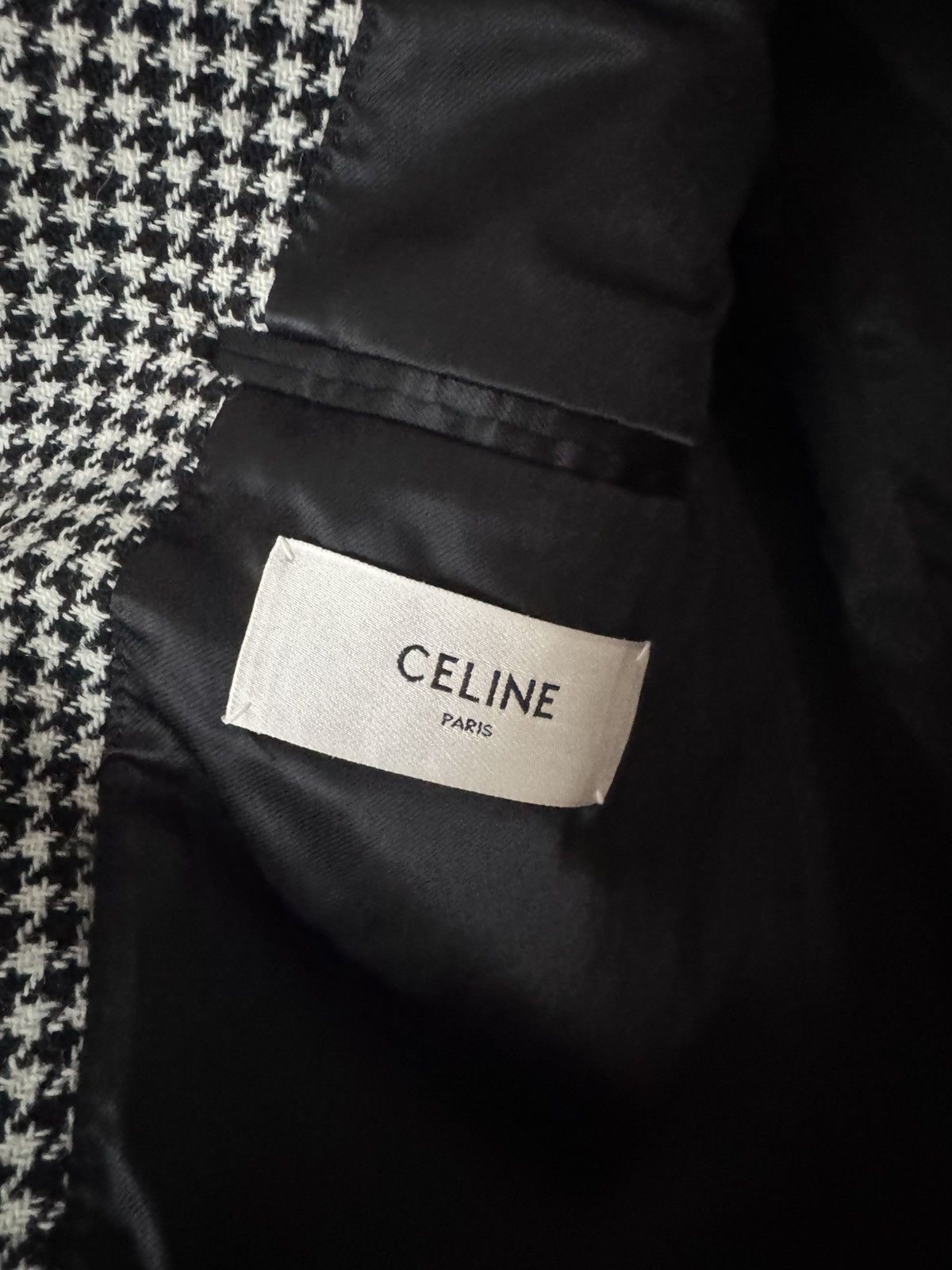 Celine × Hedi Slimane Houndstooth Coat Size US M / EU 48-50 / 2 - 5 Thumbnail