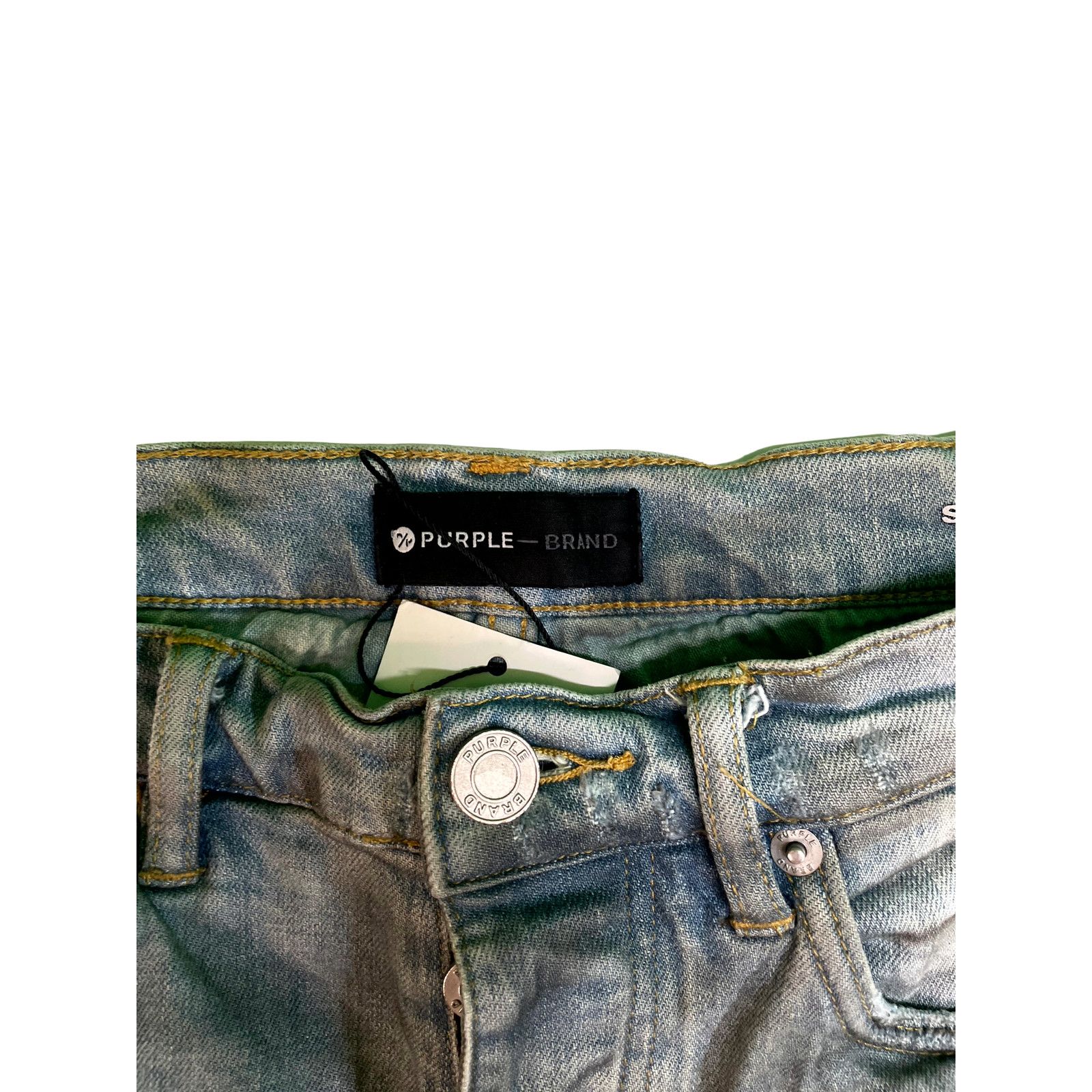 Purple Brand Purple Brand Vintage Wax Light Wash Jeans Size US 29 - 2 Thumbnail