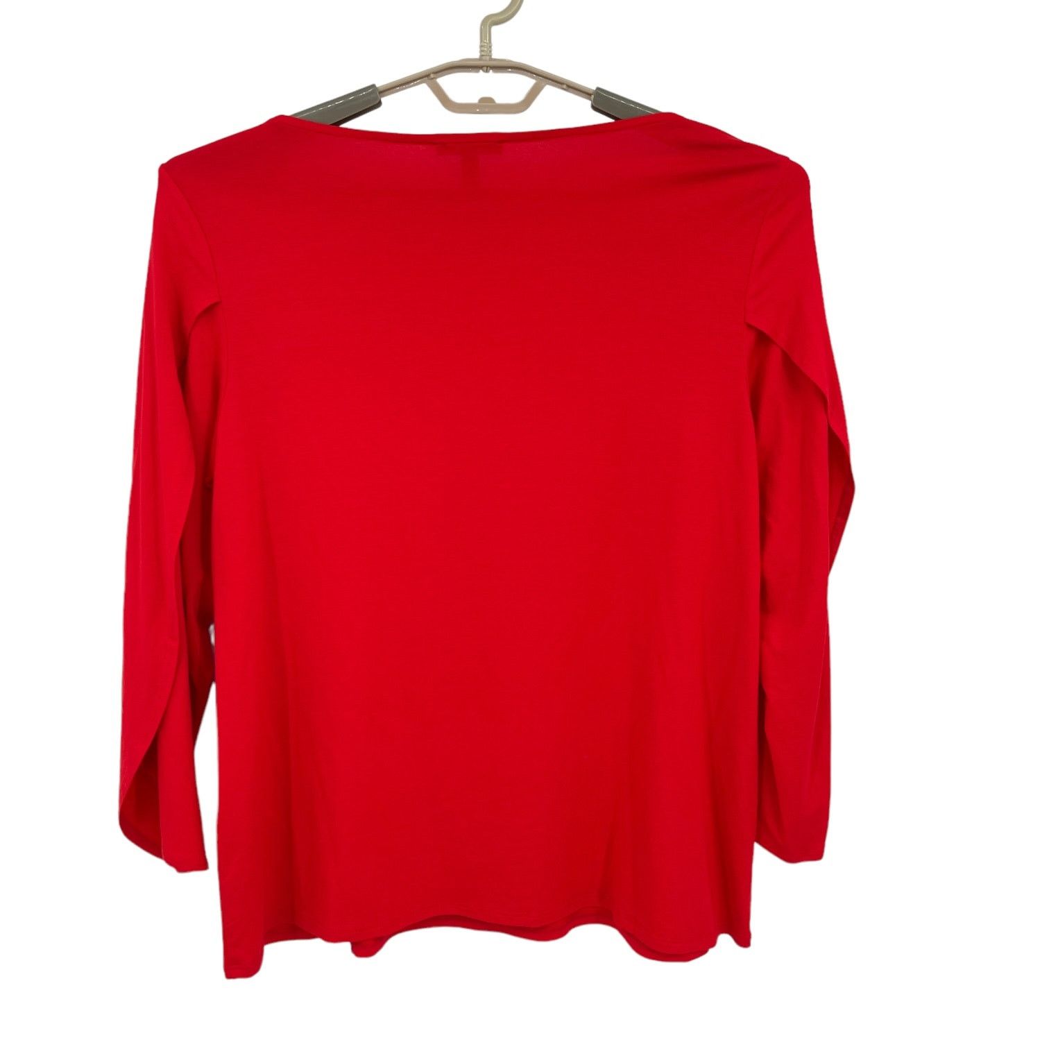 Eileen Fisher Eileen Fisher Long Flutter Sleeves Shirt Red Medium Size M / US 6-8 / IT 42-44 - 6 Thumbnail