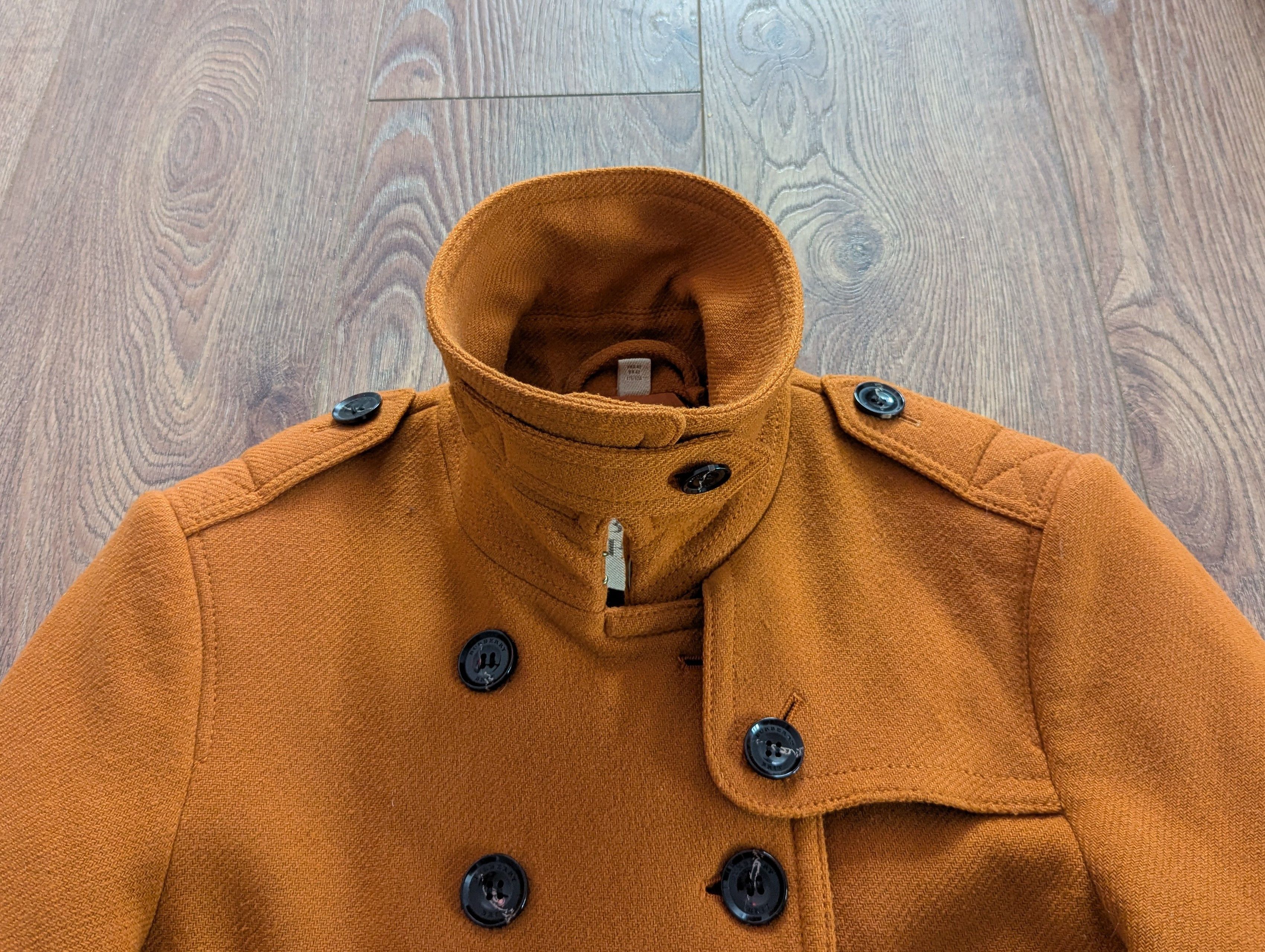 Burberry BURBERRY BRIT Women's Wool Coat Orangre Luxury Brand Size M / US 6-8 / IT 42-44 - 10 Thumbnail