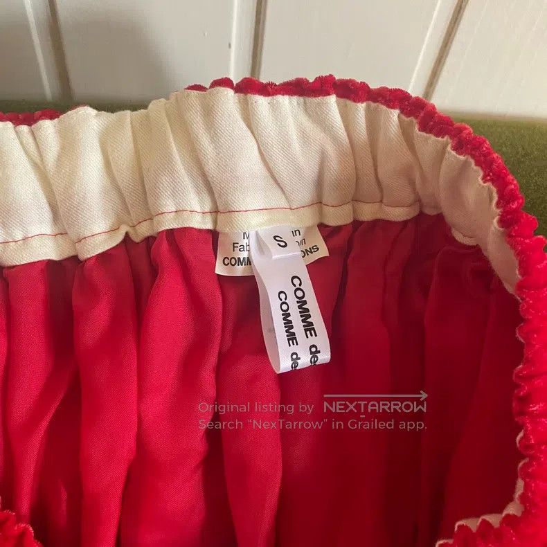 Comme des Garcons Comme des Garcons size S Red Velvet Skirt Size 23" - 5 Thumbnail