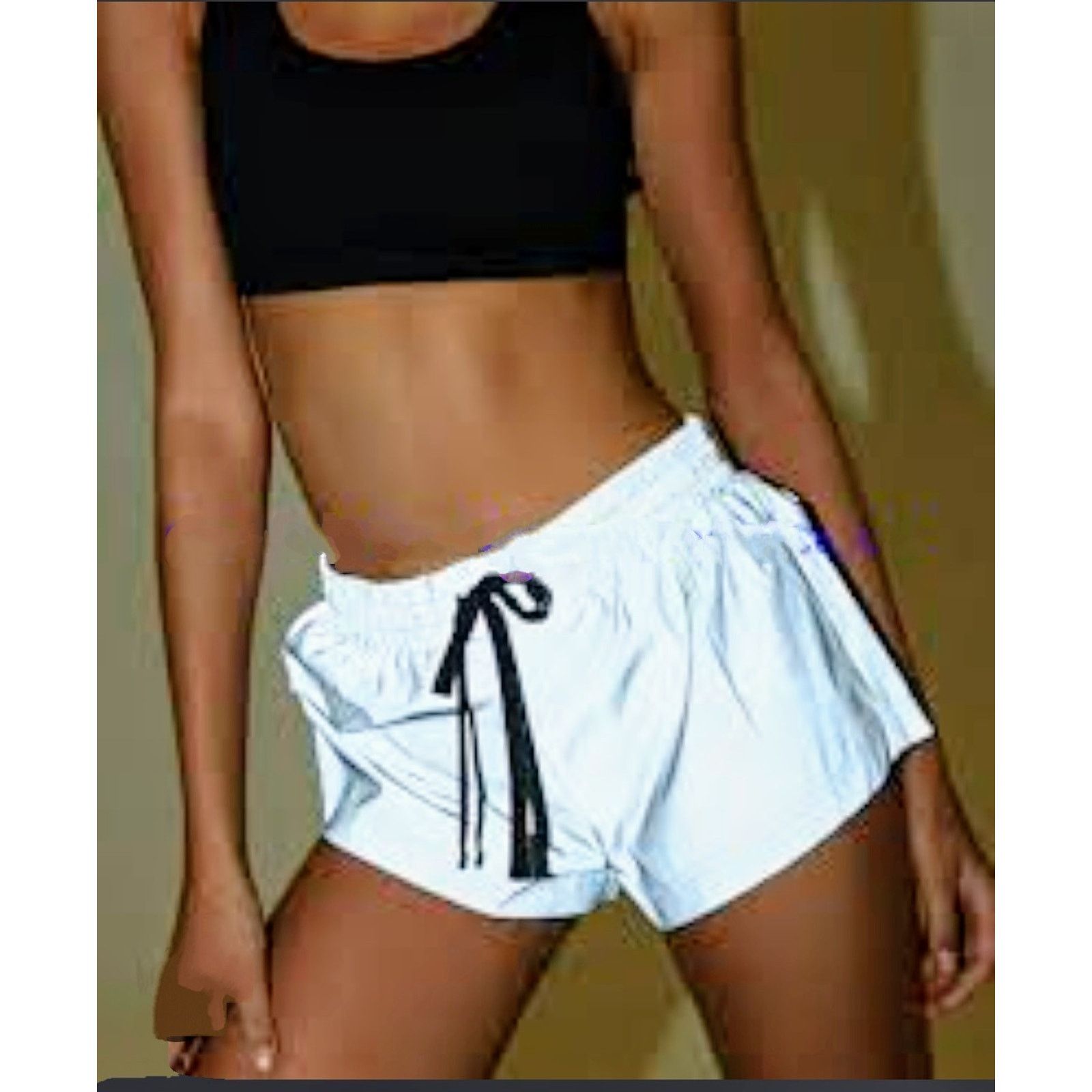 Forever 21 Forever 21 Reflective Shorts Silver Run Night Zip M 6-8 Size 28" / US 6 / IT 42 - 1 Thumbnail