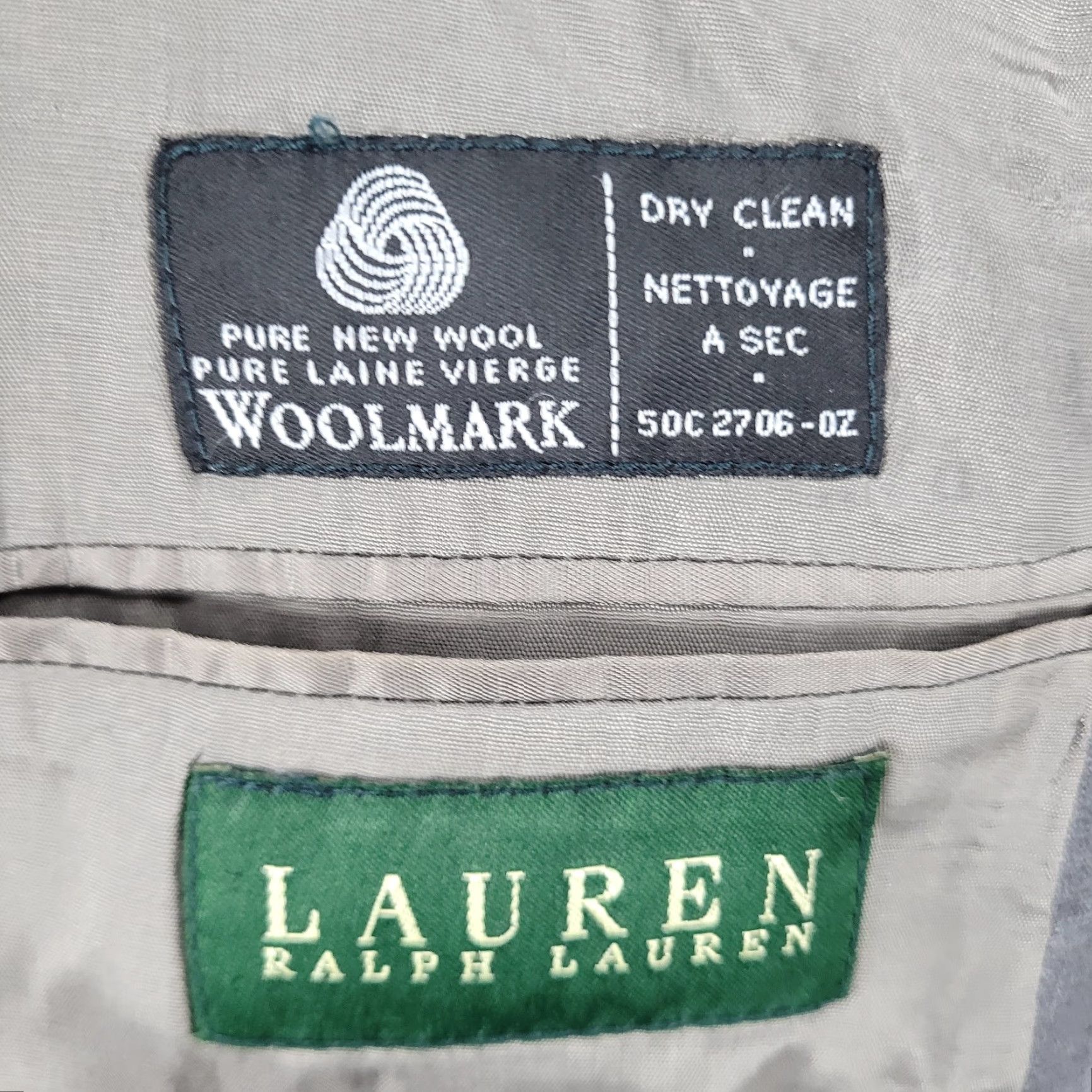 Ralph Lauren Lauren Ralph Lauren Coat Adult 42 Gray Wool Solid Notch Blazer 2 Button Sport Coat Size 42R - 3 Thumbnail