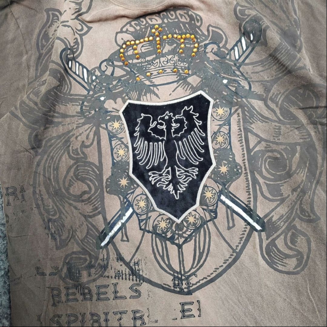 Affliction rebel spirit affliction style grunge tshirt Size US XXL / EU 58 / 5 - 3 Thumbnail