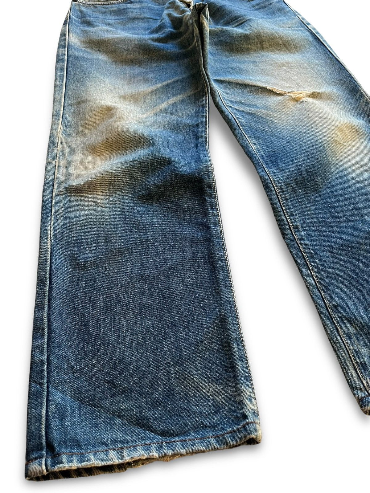 Edwin Vintage Edwin Japan Distressed Baggy Blue Denim Jeans 32x28 Size US 32 / EU 48 - 6 Thumbnail