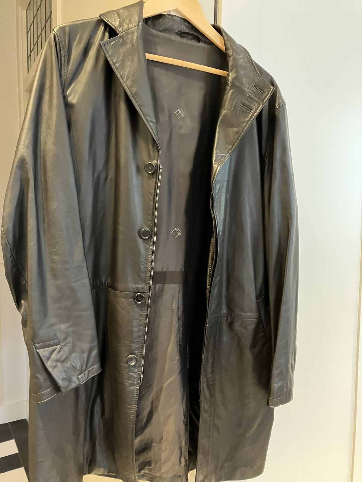 Alfred Dunhill Long leather jacket coat Dunhill Grailed