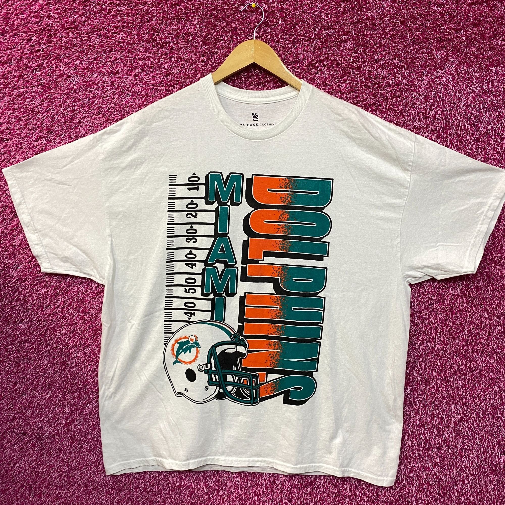 Junk Food Miami Dolphins Yardage Graphic Design T-Shirt XL Size US XL / EU 56 / 4 - 1 Thumbnail
