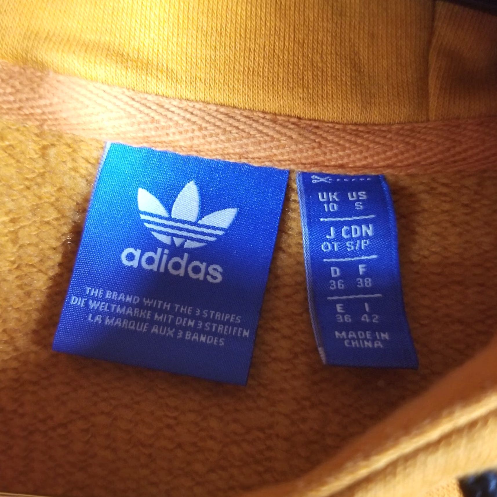 Adidas VINTAGE Adidas Sweatshirt Hoodie Women's Small Velvet Sleeve Logo Tunic All Seasons Orange (Adult Women) Size S / US 4 / IT 40 - 2 Thumbnail