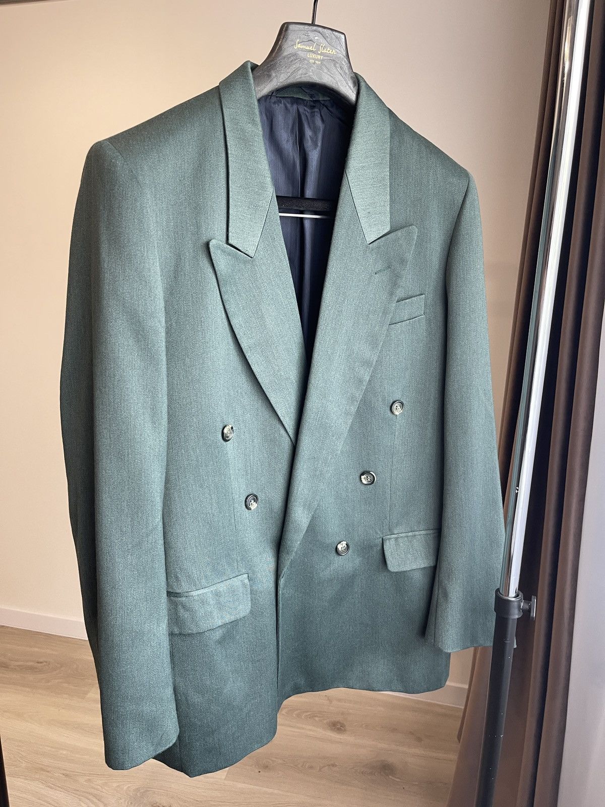 Vintage 🔥Vintage double-breasted blazer classic jacket sport coat Size 40R - 3 Thumbnail