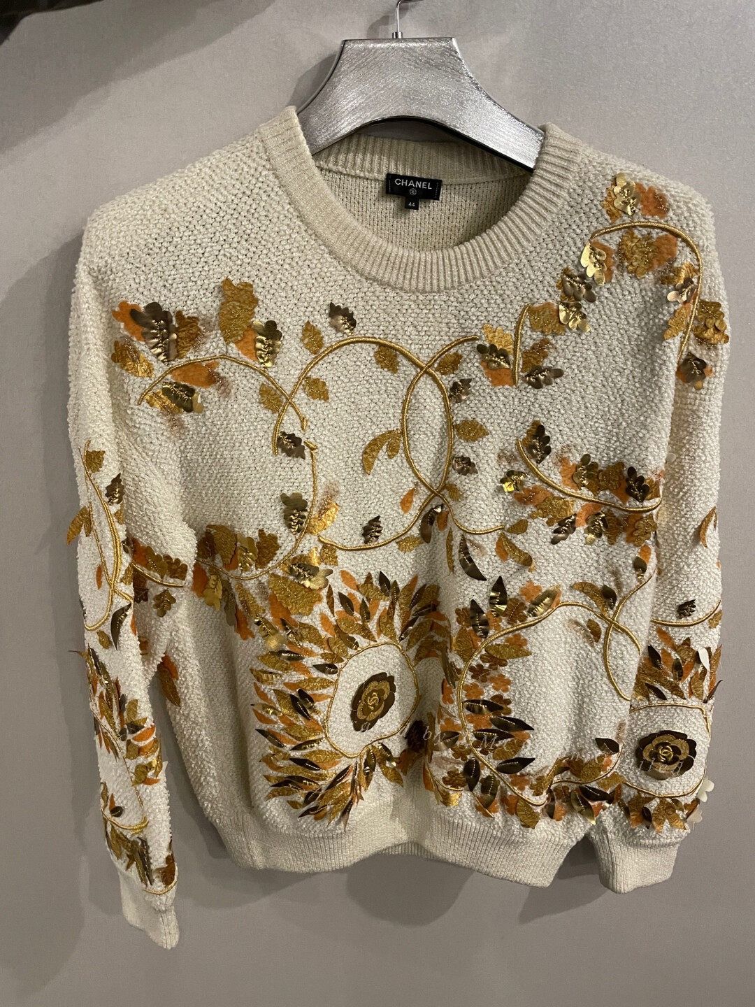 Chanel Chanel Greek Gold Thread Leaf Sweater Size M / US 6-8 / IT 42-44 - 1 Thumbnail