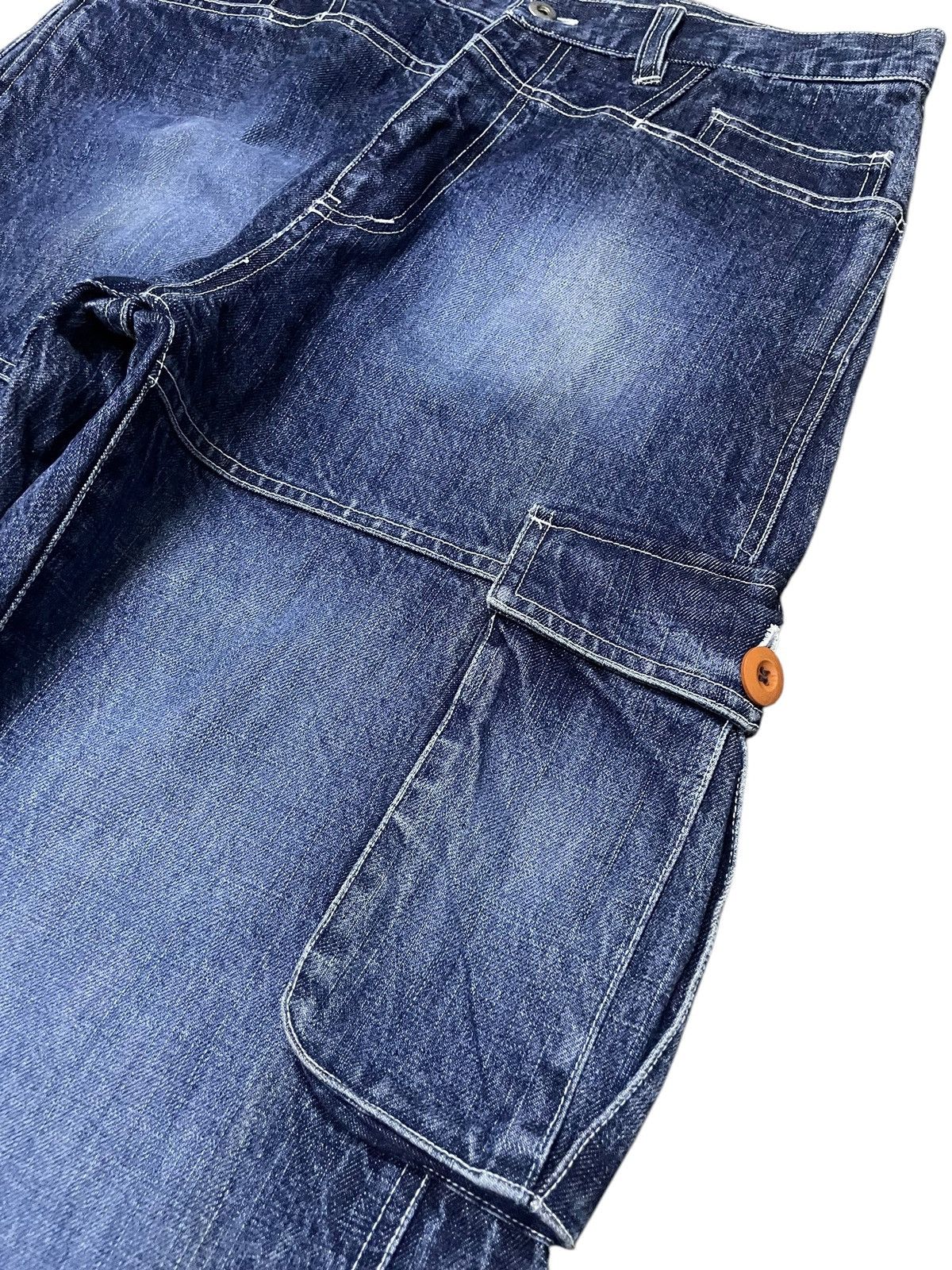 Beauty Beast × Japanese Brand TJan. Japan Panel Baggy Cargo Loose Jeans Size US 36 / EU 52 - 9 Thumbnail