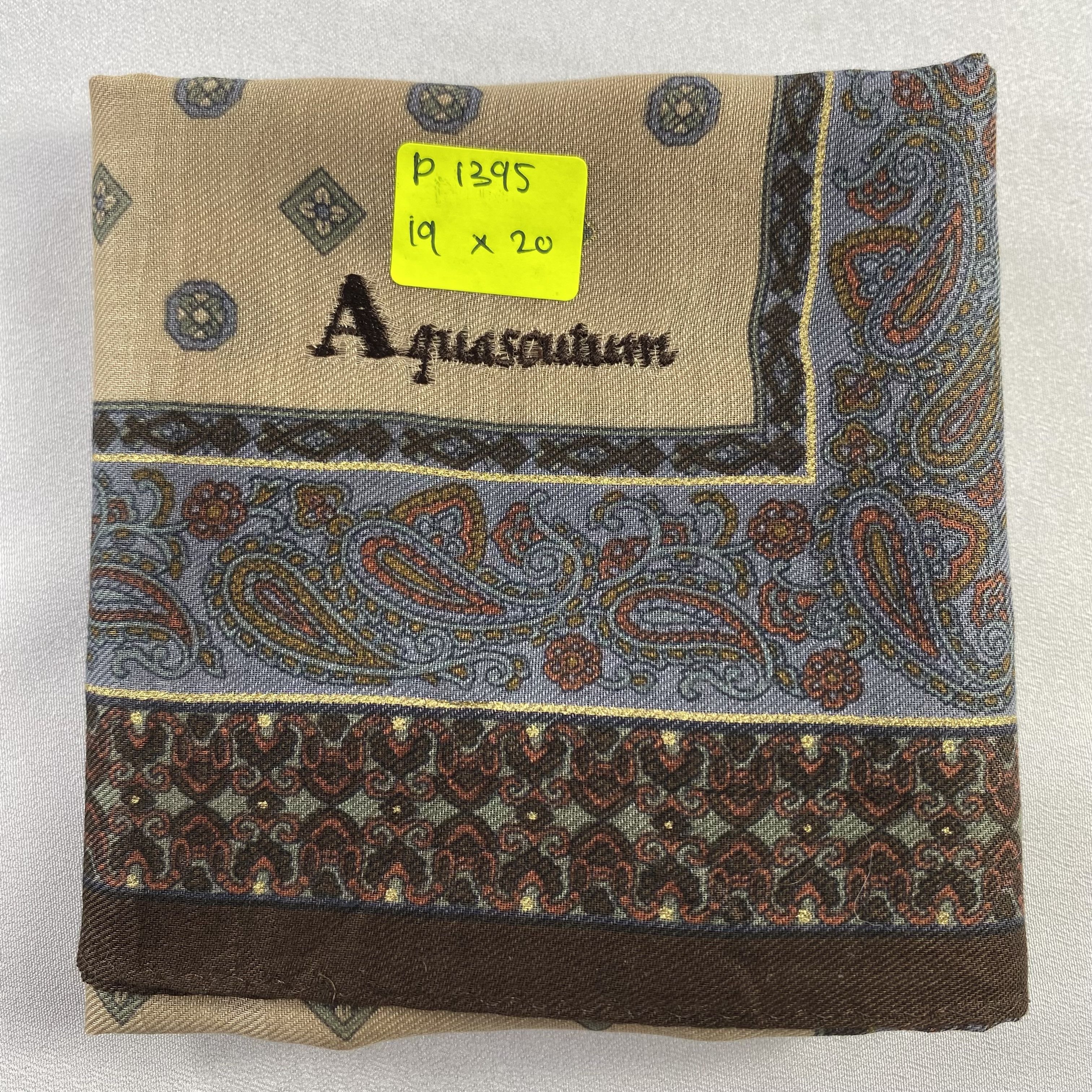 Aquascutum × Vintage Aquascutum Handkerchief / Neckerchief / Bandana-P1395 Size ONE SIZE - 5 Thumbnail