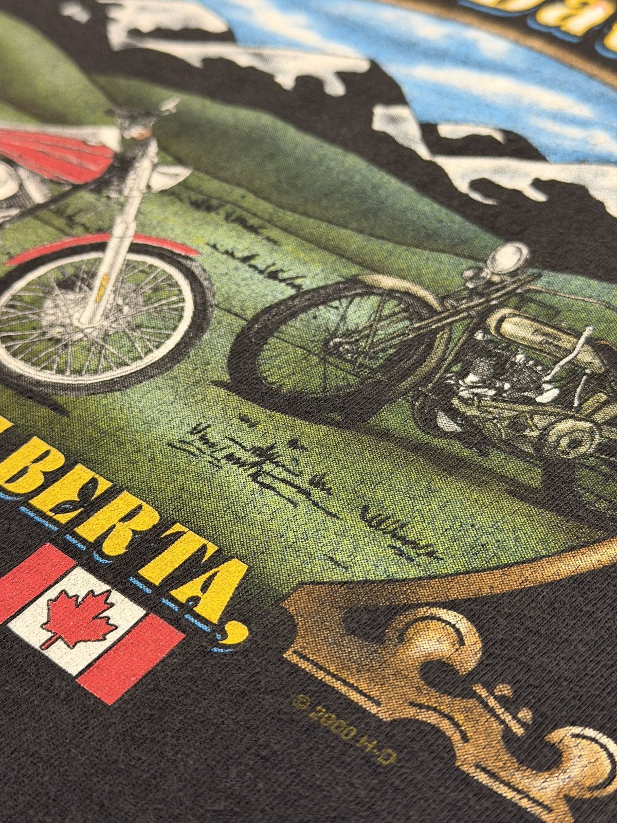 Harley Davidson Vintage 90s Harley Davidson Red Deer, Alberta Canada XL USA Size US XL / EU 56 / 4 - 14 Thumbnail