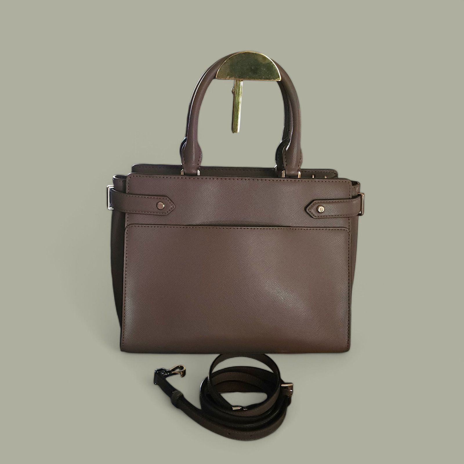 Kate Spade Kate Spade Staci Cameron Saffiano Leather Med Satchel Mocha Size ONE SIZE - 3 Thumbnail