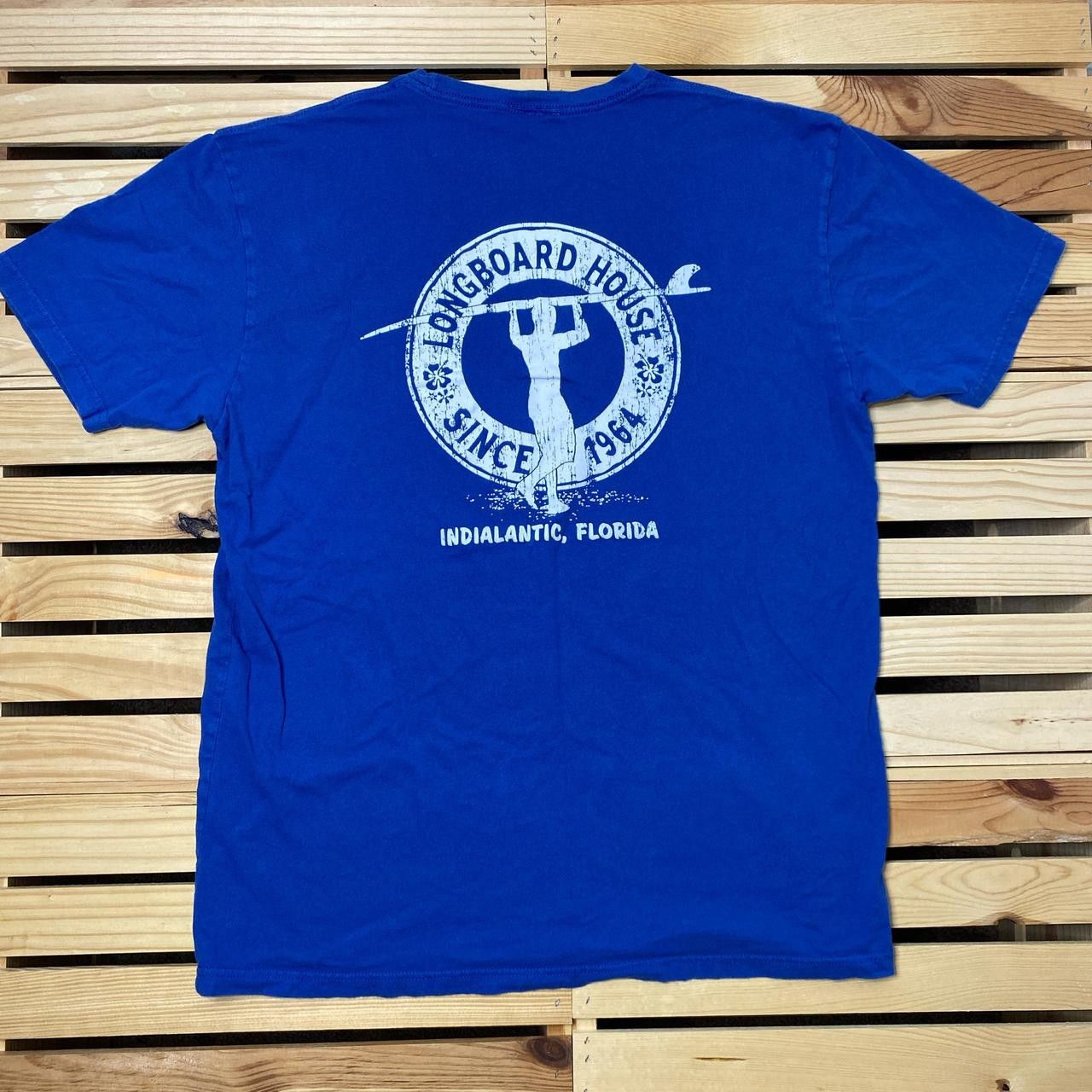 Other Vintage Indialantic, FL Longboards Blue Surf Tee Size Large Size US L / EU 52-54 / 3 - 1 Thumbnail