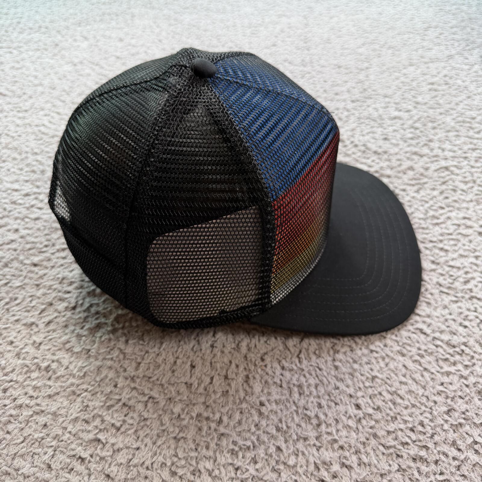 Other Red Kap Mesh Trucker Hat Snapback Black Rainbow Gradient Size ONE SIZE - 4 Thumbnail