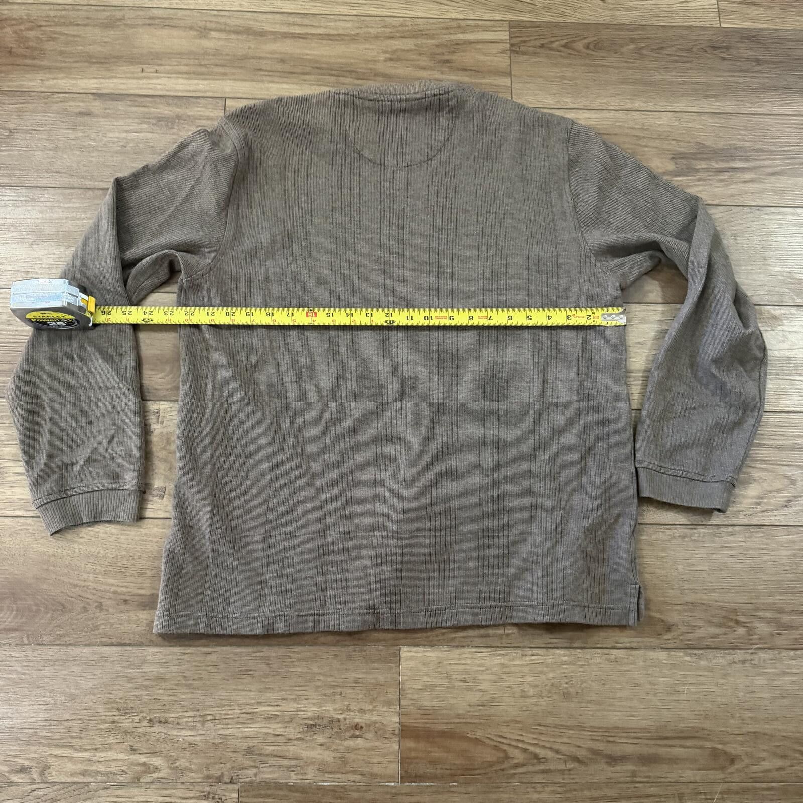 Van Heusen Vintage Brown Ribbed Knit Long Sleeve Sweatshirt Y2K Size US L / EU 52-54 / 3 - 4 Thumbnail