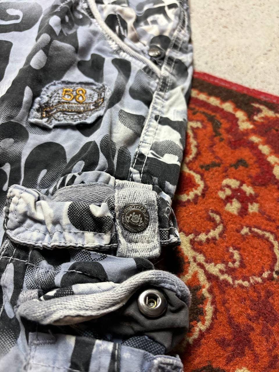 Japanese Brand × Vintage Vintage Y2K Don Gang Monogram Camo Baggy Shorts Size US 34 / EU 50 - 3 Thumbnail