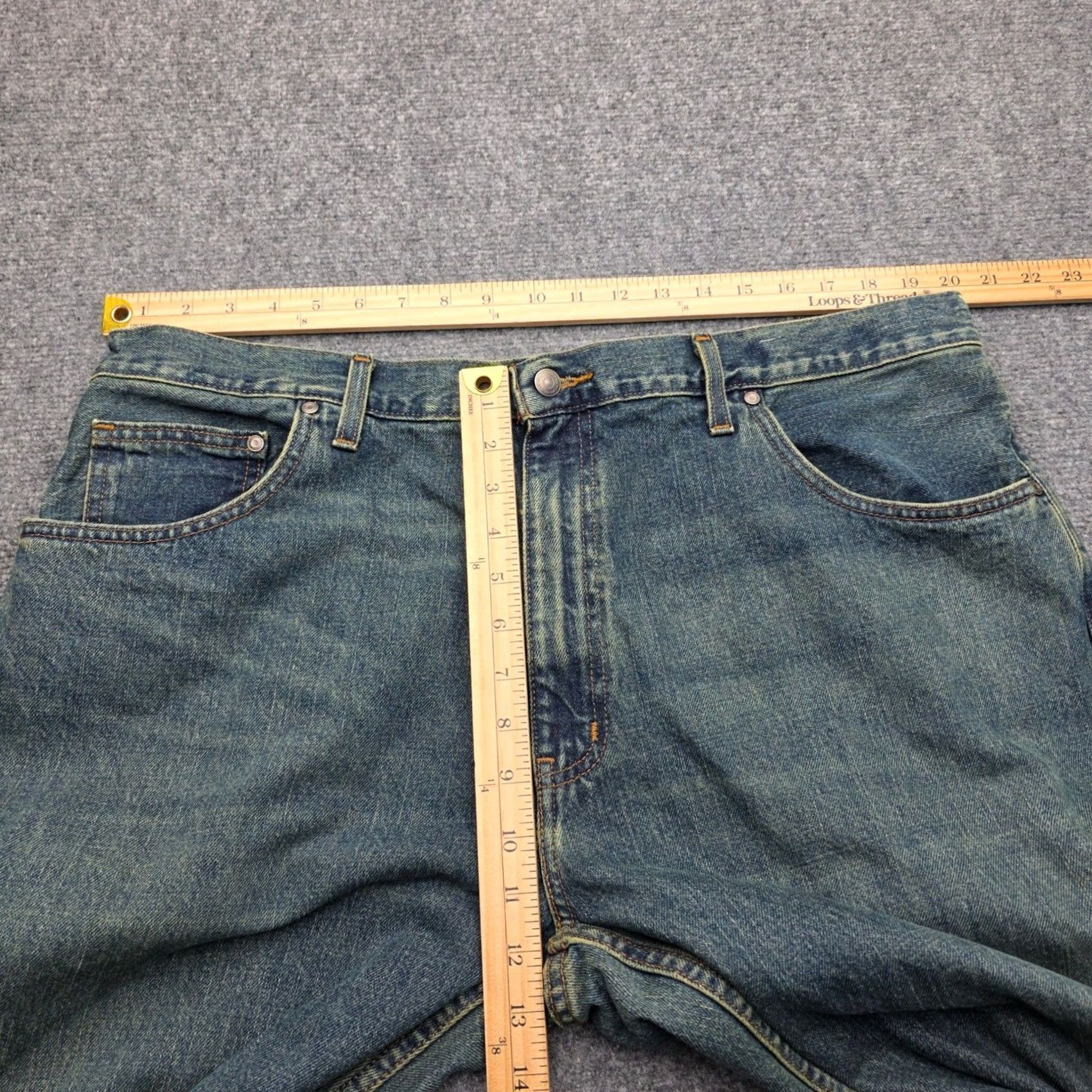 Vintage Arizona Jean Co Jeans Loose Straight 40x32 Blue 100% Cotton Denim Men Size US 40 / EU 56 - 4 Thumbnail
