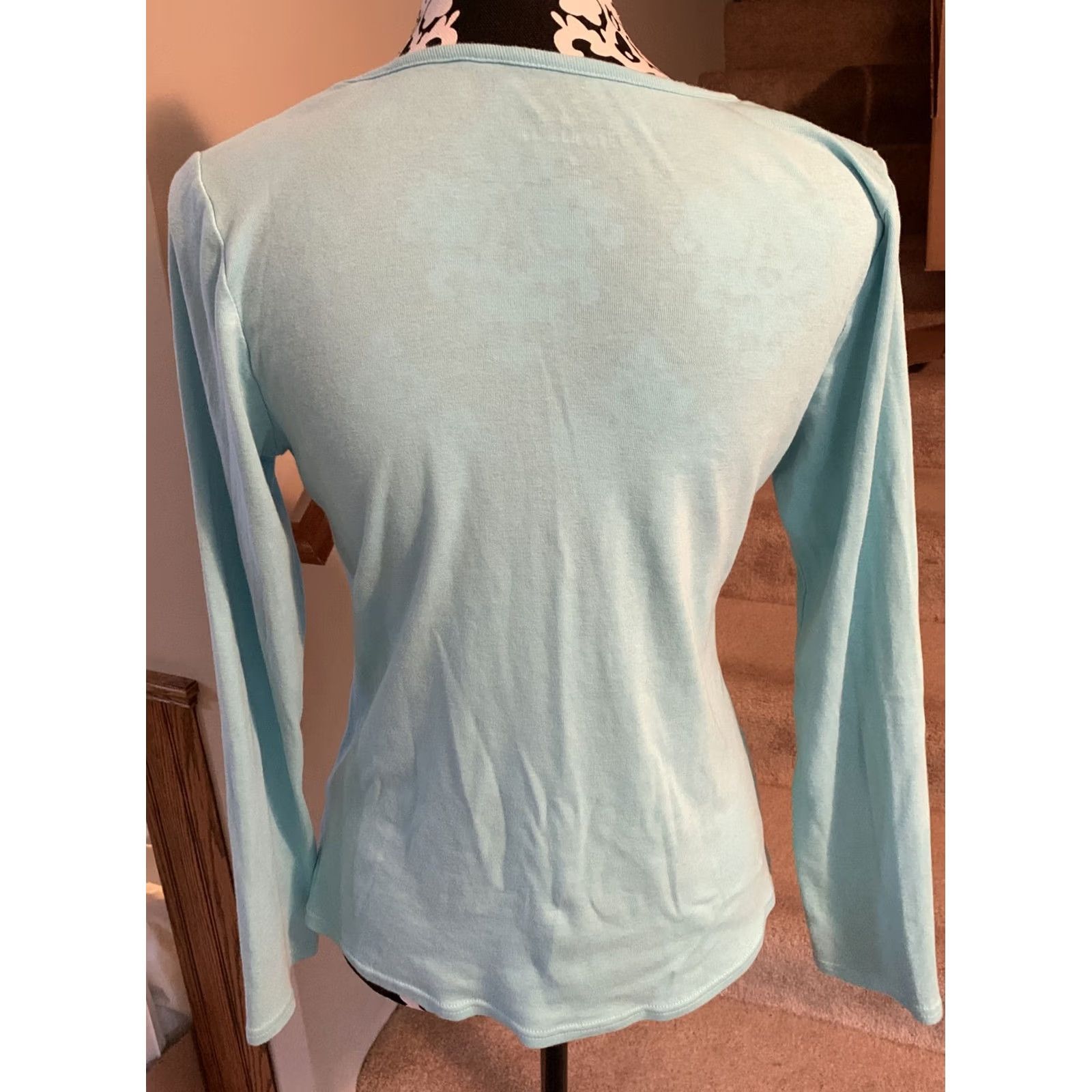 Liz Claiborne Liz Claiborne T-Shirt Long Sleeve Blue Womens M Size M / US 6-8 / IT 42-44 - 4 Thumbnail