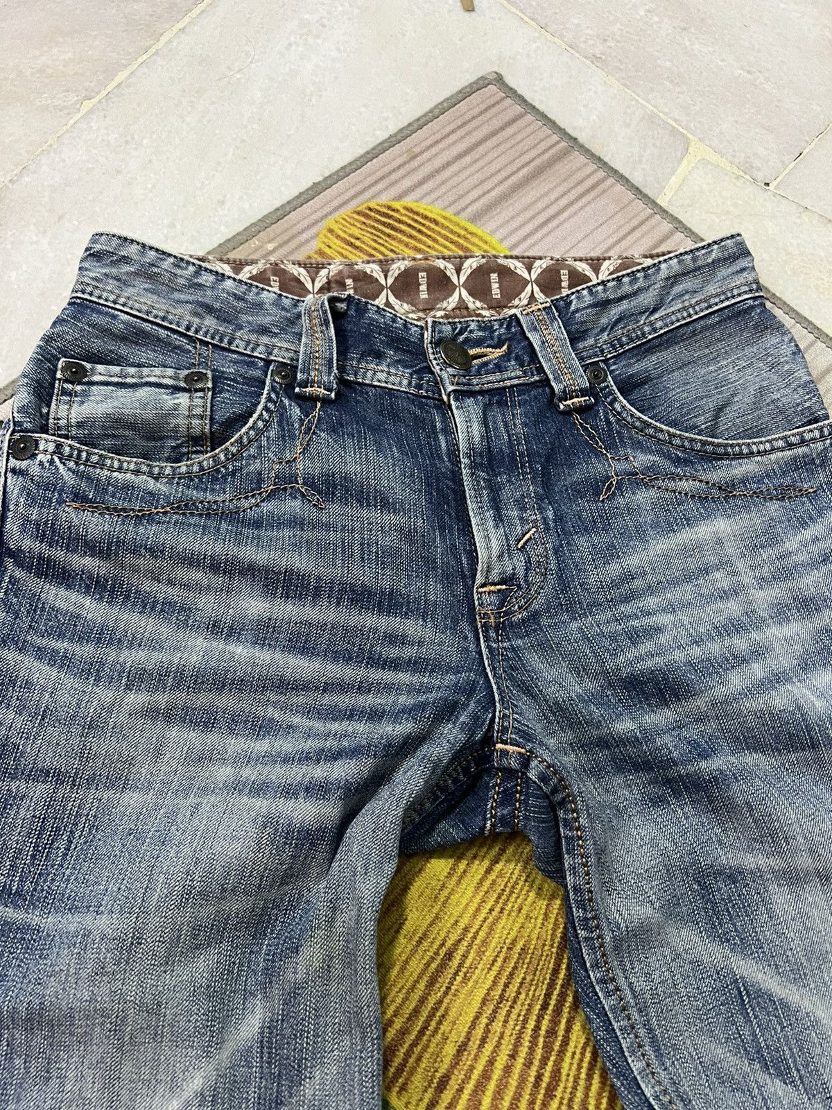 Japanese Brand VINTAGE EDWIN XV DISTRESSED FLARE BOOTCUT Size US 30 / EU 46 - 6 Thumbnail