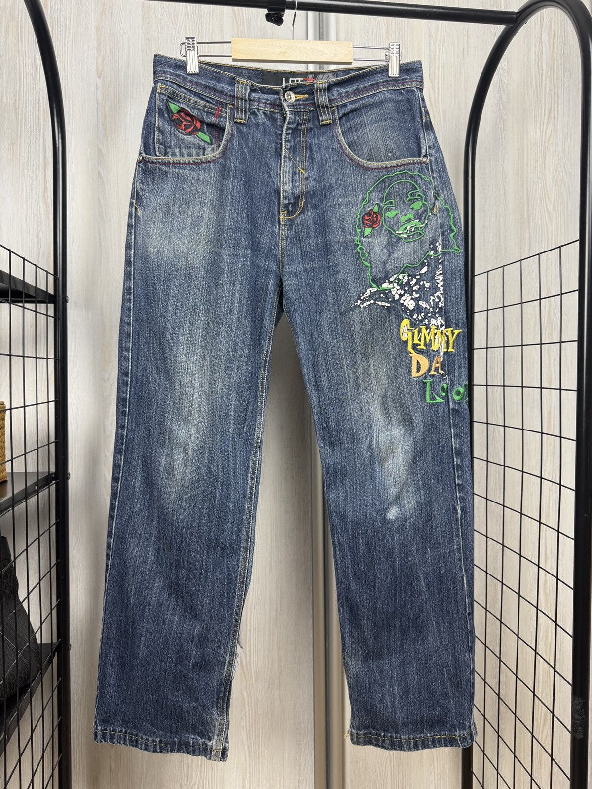 Other Lot 29 Jeans Looney Tunes Denim Gimmy Da Loot Distressed Size US 30 / EU 46 - 3 Thumbnail