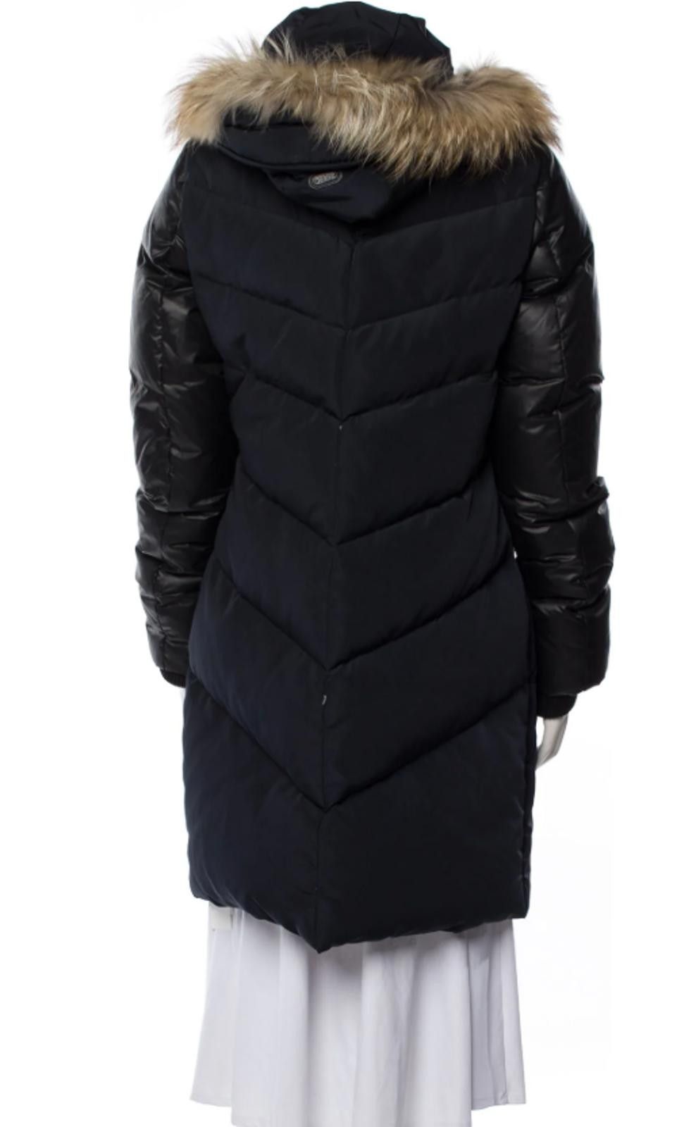 Rudsak Rudsak Mya quilted down puffer Dark Blue w/racoon hood Sz XL Size XL / US 12-14 / IT 48-50 - 5 Thumbnail