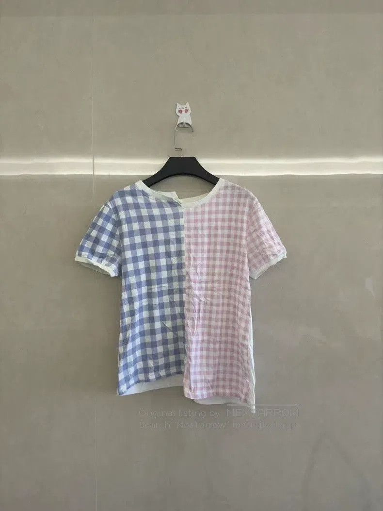 Loewe Loewe Patchwork Plaid Asymmetrical Short Sleeve Size M / US 6-8 / IT 42-44 - 1 Thumbnail