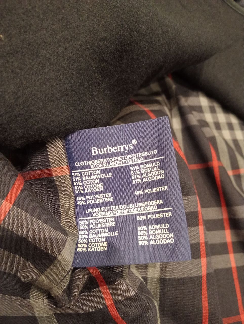 Burberry Prorsum VINTAGE BURBERRYS COTTON POLY TRENCH JACKET - NAVY Size US L / EU 52-54 / 3 - 14 Thumbnail