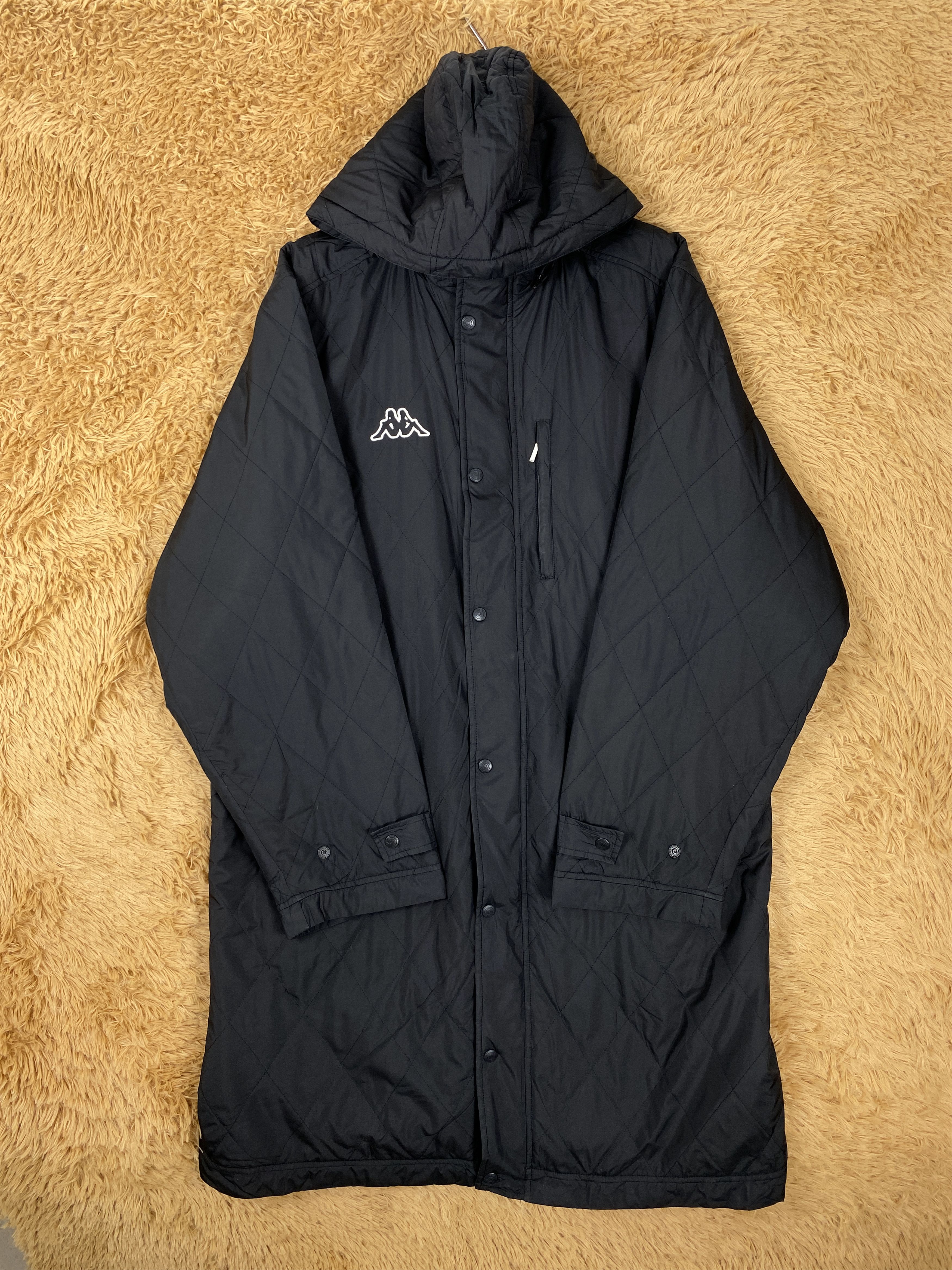 Kappa Vintage Kappa Big Logo Hoodie Quilted Long Jacket J2134 Size US L / EU 52-54 / 3 - 5 Thumbnail