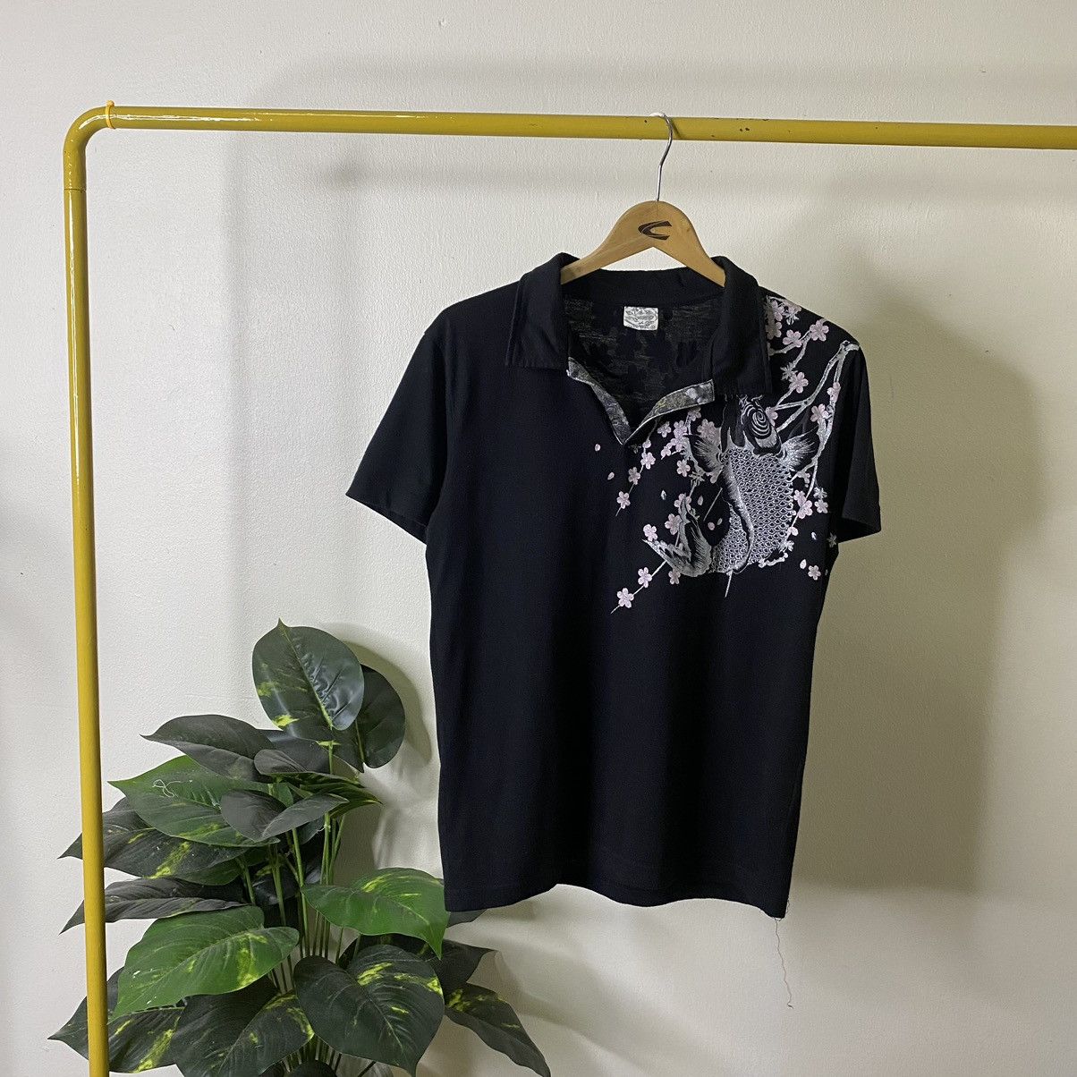 Ed Hardy × Japanese Brand KoiFish Sukajan Motive Ed Hardy Karakuri Tamashii Style Polo Size US M / EU 48-50 / 2 - 6 Thumbnail