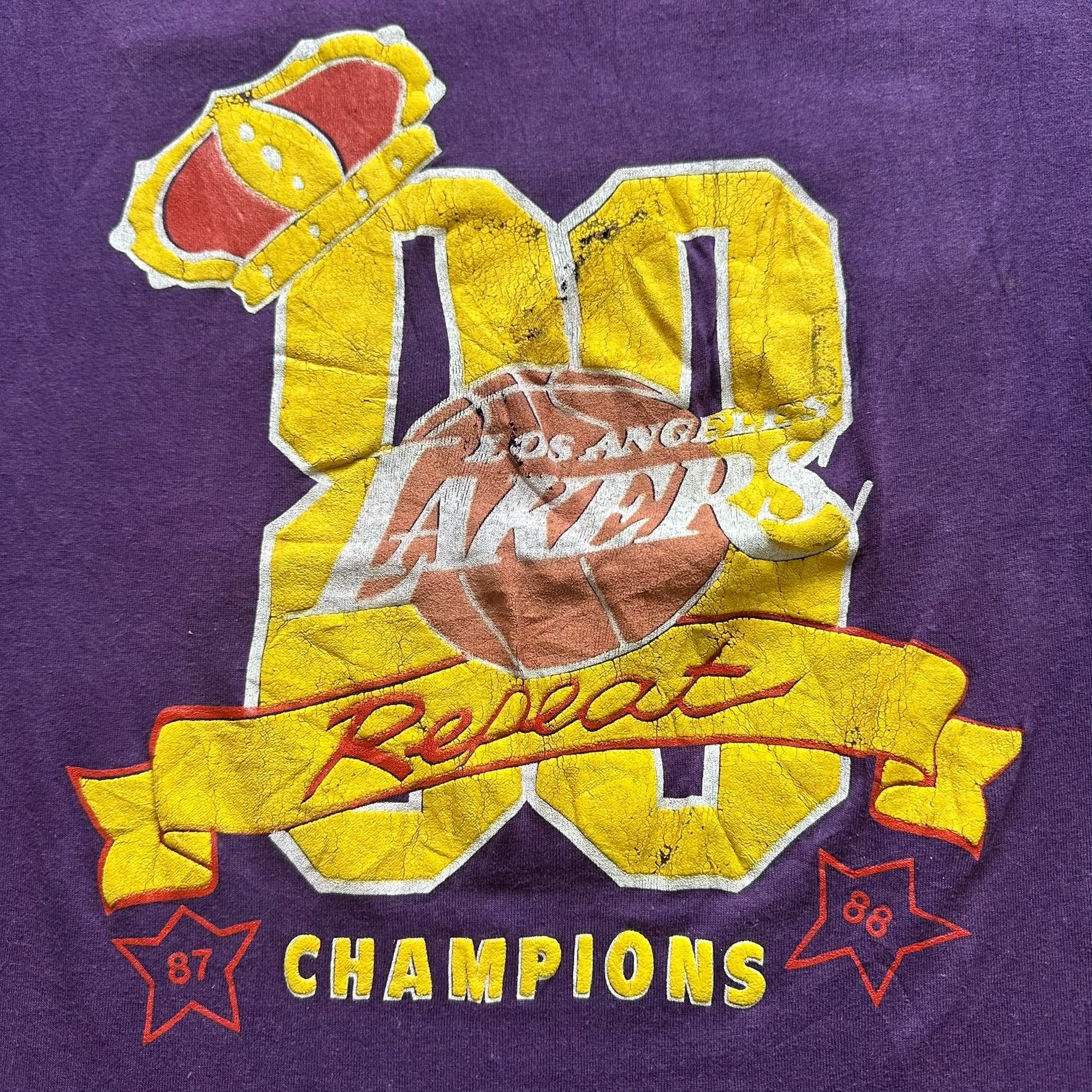 Vintage Vintage 1988 Los Angeles Lakers T-Shirt Single Stitch Repeat Size US L / EU 52-54 / 3 - 2 Thumbnail
