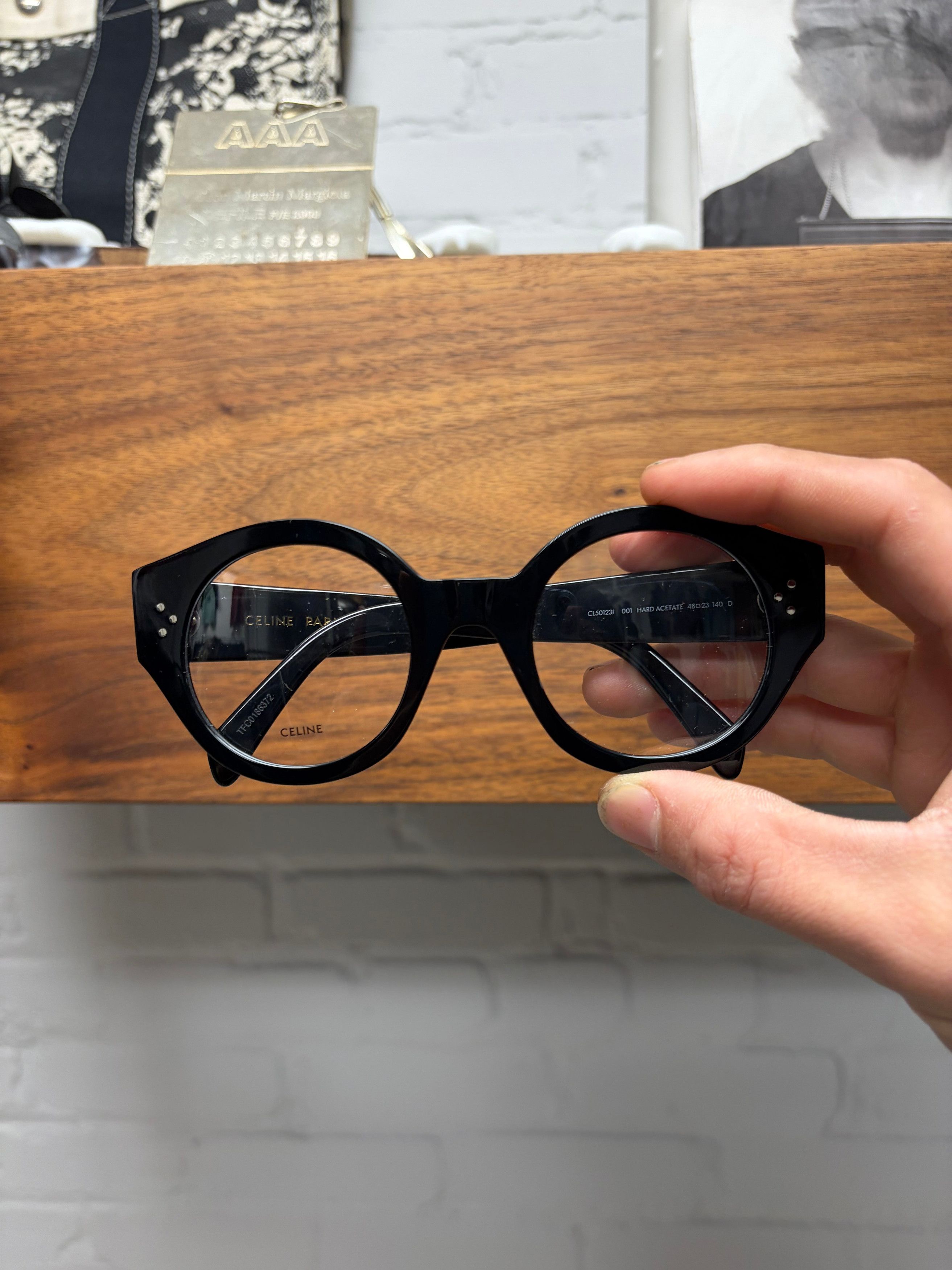 Celine Celine ‘CL501231’ Rounded Black Acetate Optical Glasses Size ONE SIZE - 1 Thumbnail