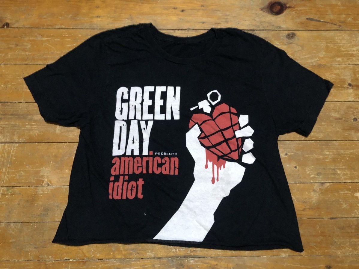 Band Tees Hype Green Day American Idiot Album Crop Tee Size S / US 4 / IT 40 - 1 Thumbnail