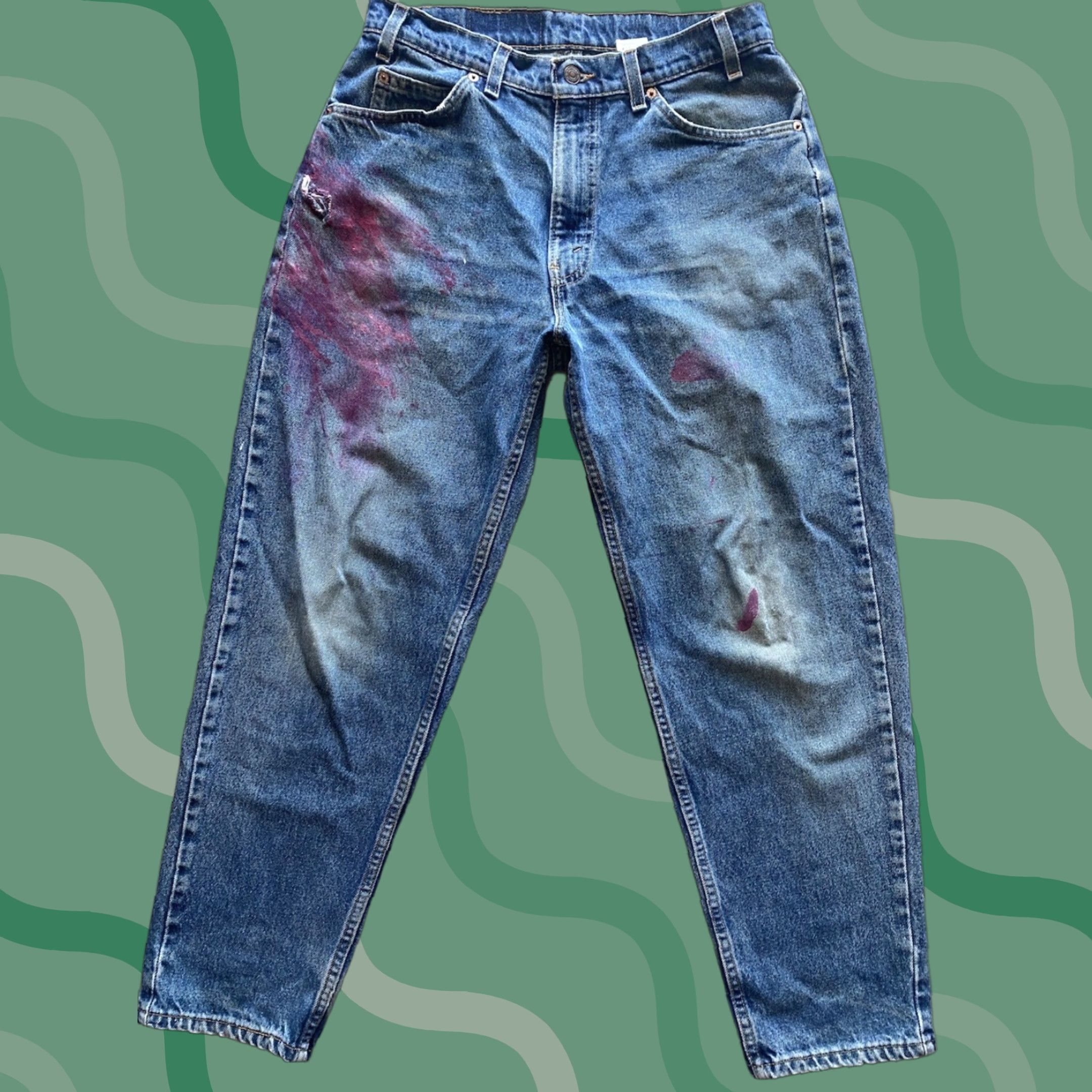 Levi's VINTAGE Levi's 560 Jeans Men 33 Inseam 30 Damaged Flaws Made In USA Blue Pants Size US 33 - 1 Thumbnail