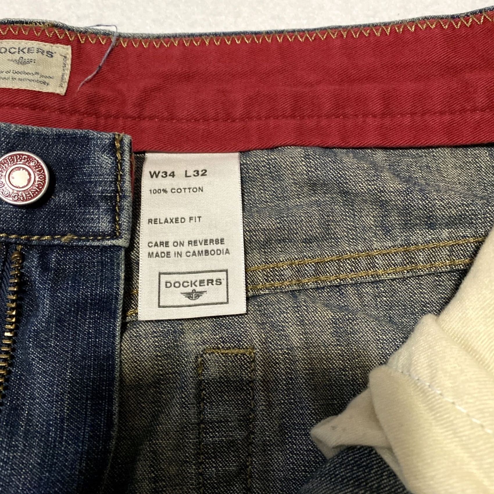 Dockers DOCKERS Jeans Men’s 34X32 Blue Athletic Slim Denim 5-Pocket Zipper fly Regular Stretch Boots? Size US 34 / EU 50 - 6 Thumbnail