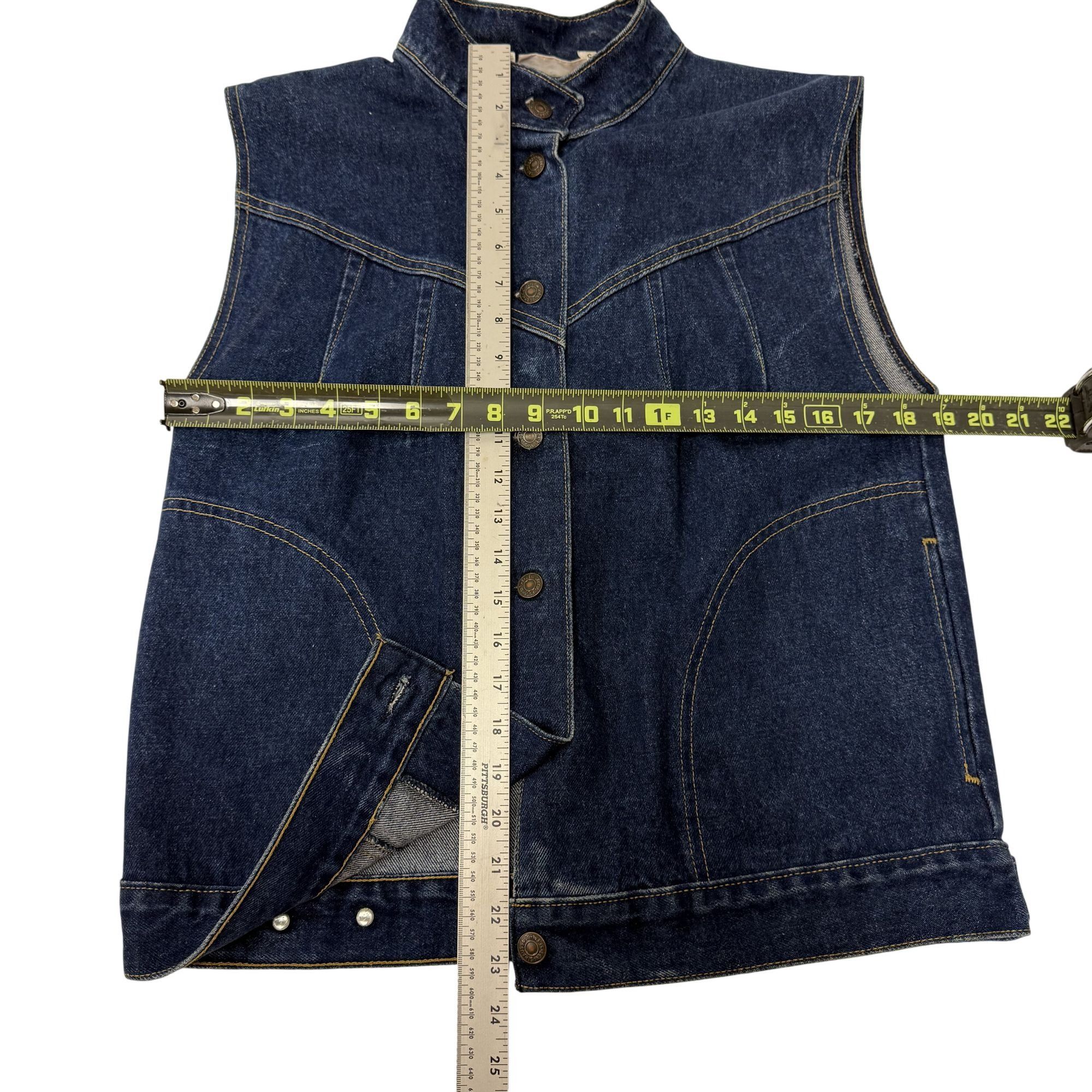 Levi's Vtg Levis INDIGO Blue Jean Jacket ROCKER Denim Vest Size S / US 4 / IT 40 - 8 Thumbnail
