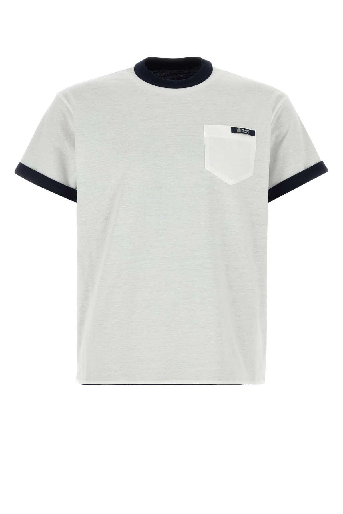 Prada White Cotton Reversible T-Shirt Size US S / EU 44-46 / 1 - 1 Thumbnail