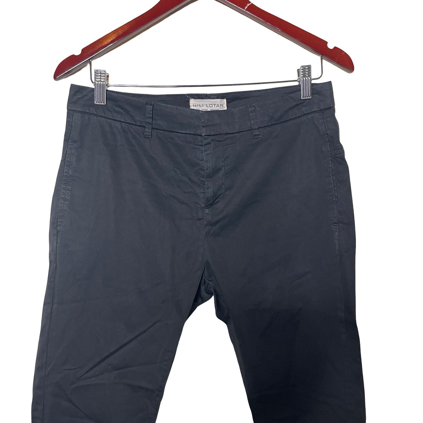 Nili Lotan Nili Lotan cropped chino pants in cavern black sz 4 Size 28" / US 6 / IT 42 - 3 Thumbnail
