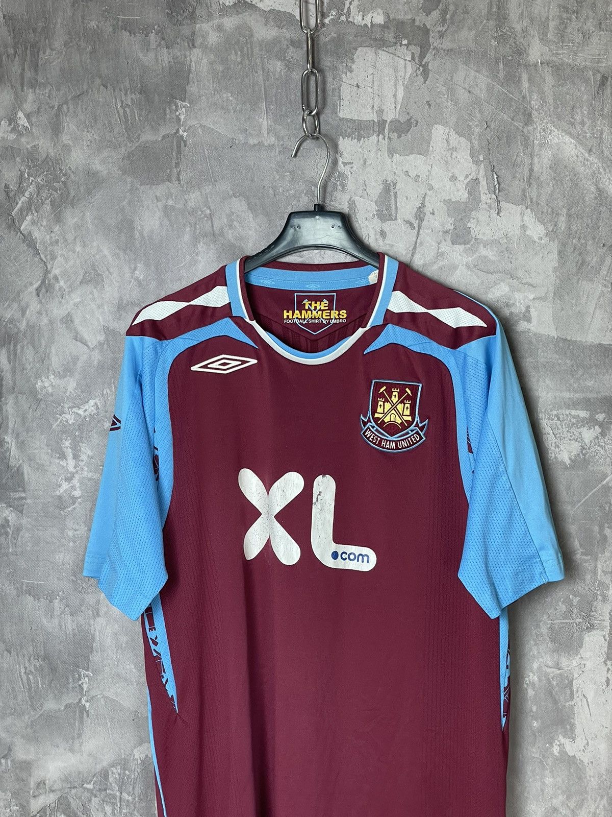 Umbro × Vintage WEST HAM UNITED 2008 2009 AWAY FOOTBALL SHIRT SOCCER JERSEY Size US M / EU 48-50 / 2 - 2 Thumbnail