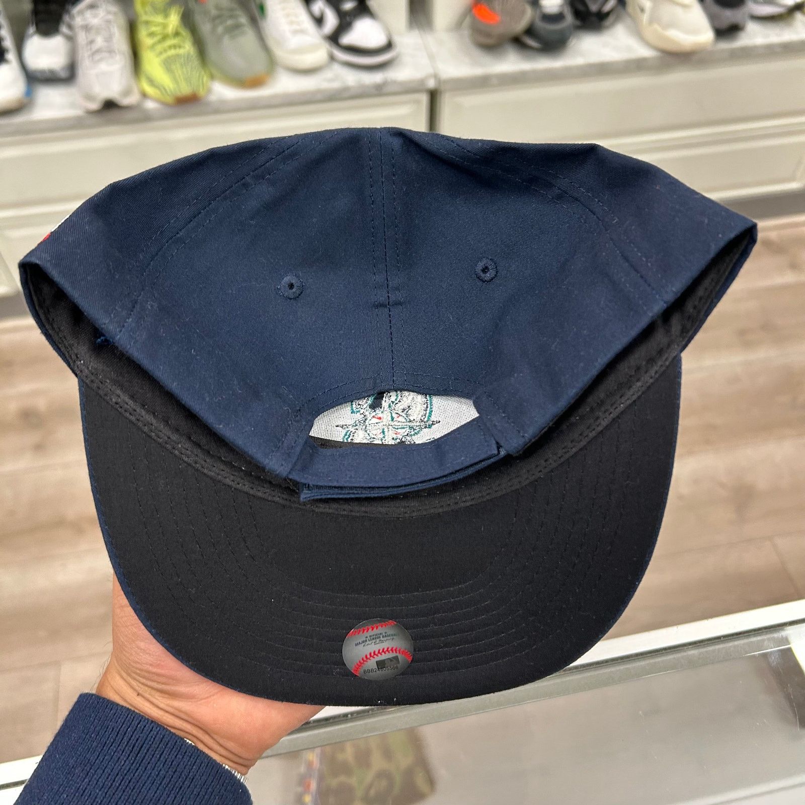 New Era Seattle Mariners Strapback MLB Navy S Compass Logo Hat Cap Size ONE SIZE - 4 Thumbnail