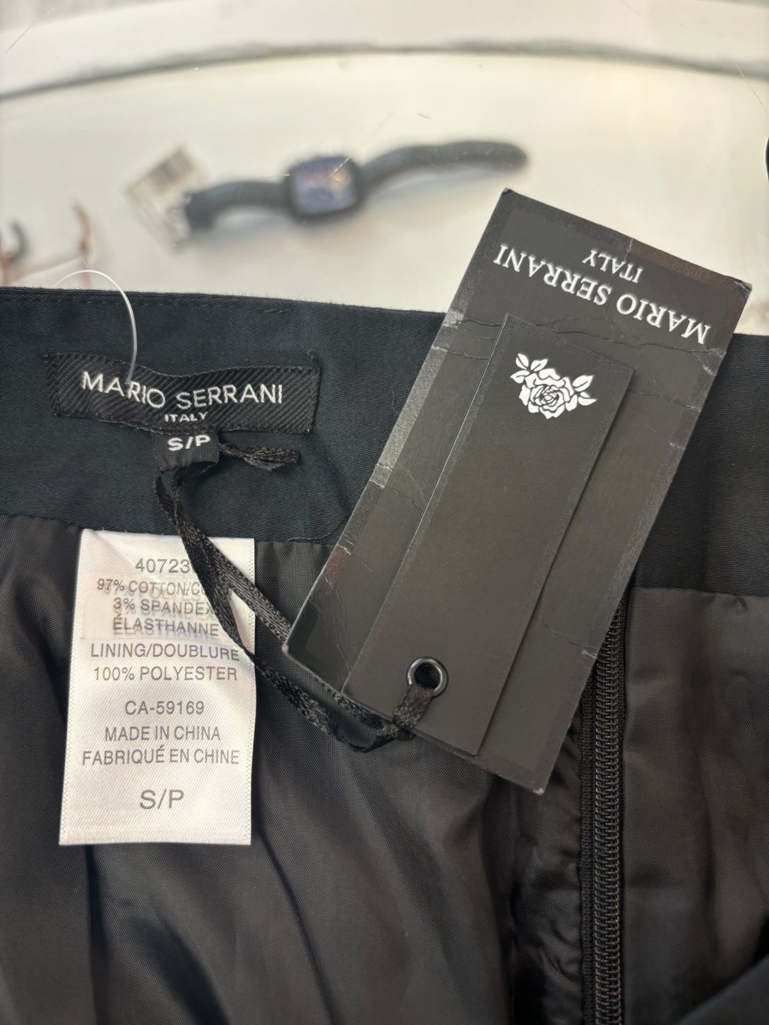 Other S Mario Serrani Black Skirt with Tags Size 26" / US 2 / IT 38 - 4 Thumbnail
