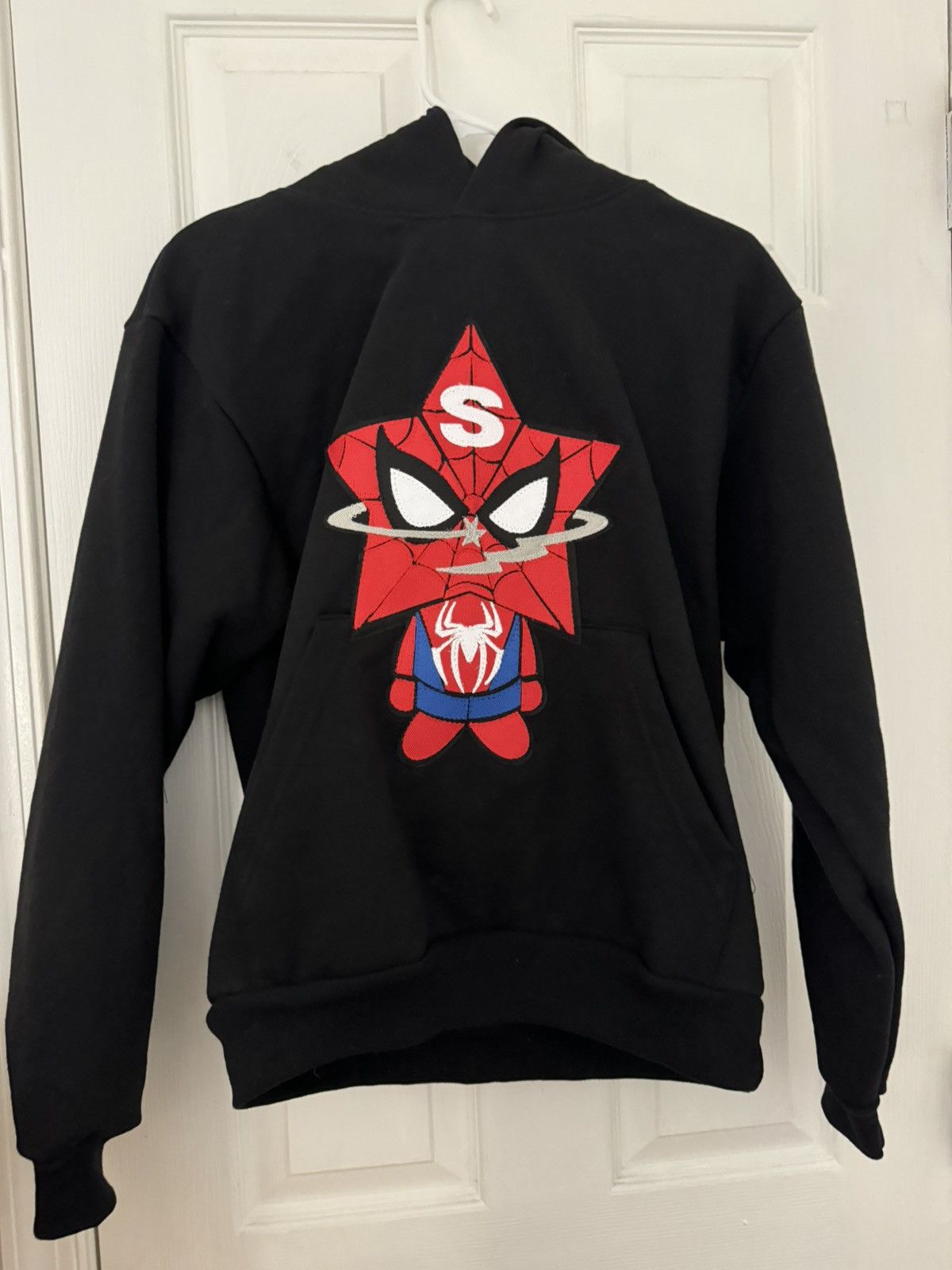 image of Sukamii Insomniac Spider-Man 2 Hoodie in Black, Men's (Size Small)